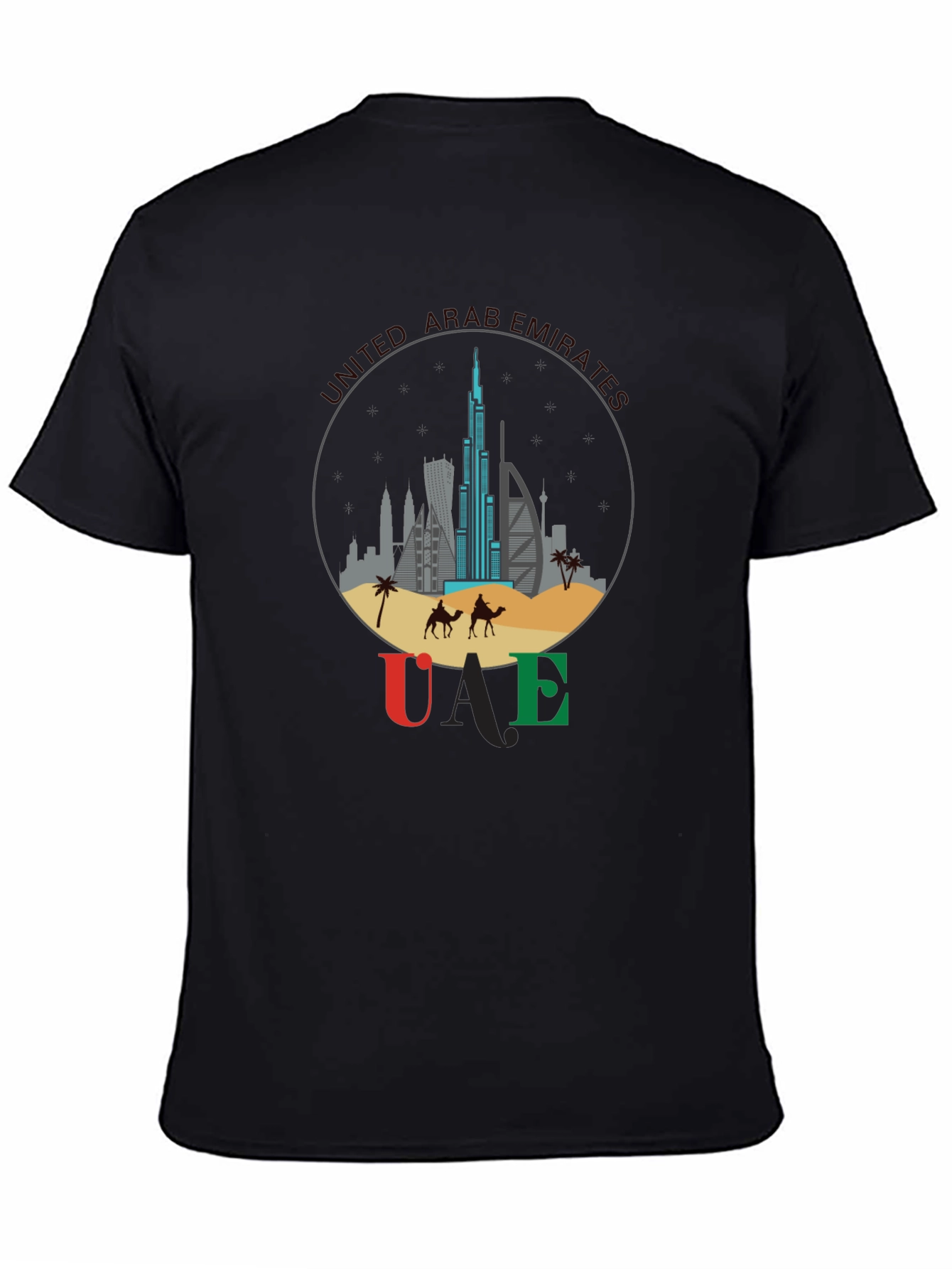 UAE Skyline T-Shirt - Dubai Landmarks Graphic Tee