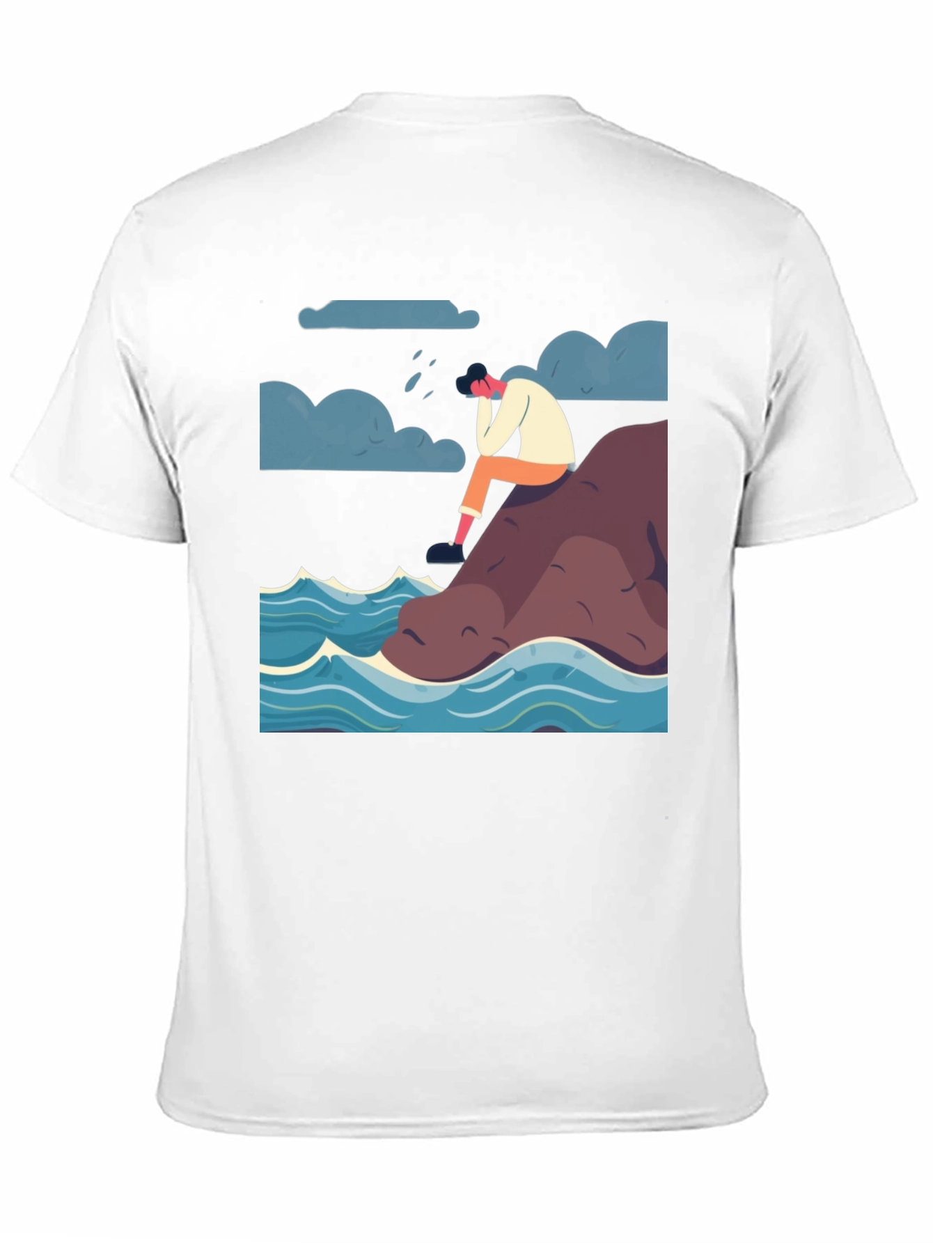 Melancholy Sea T-Shirt - Modern Graphic Tee