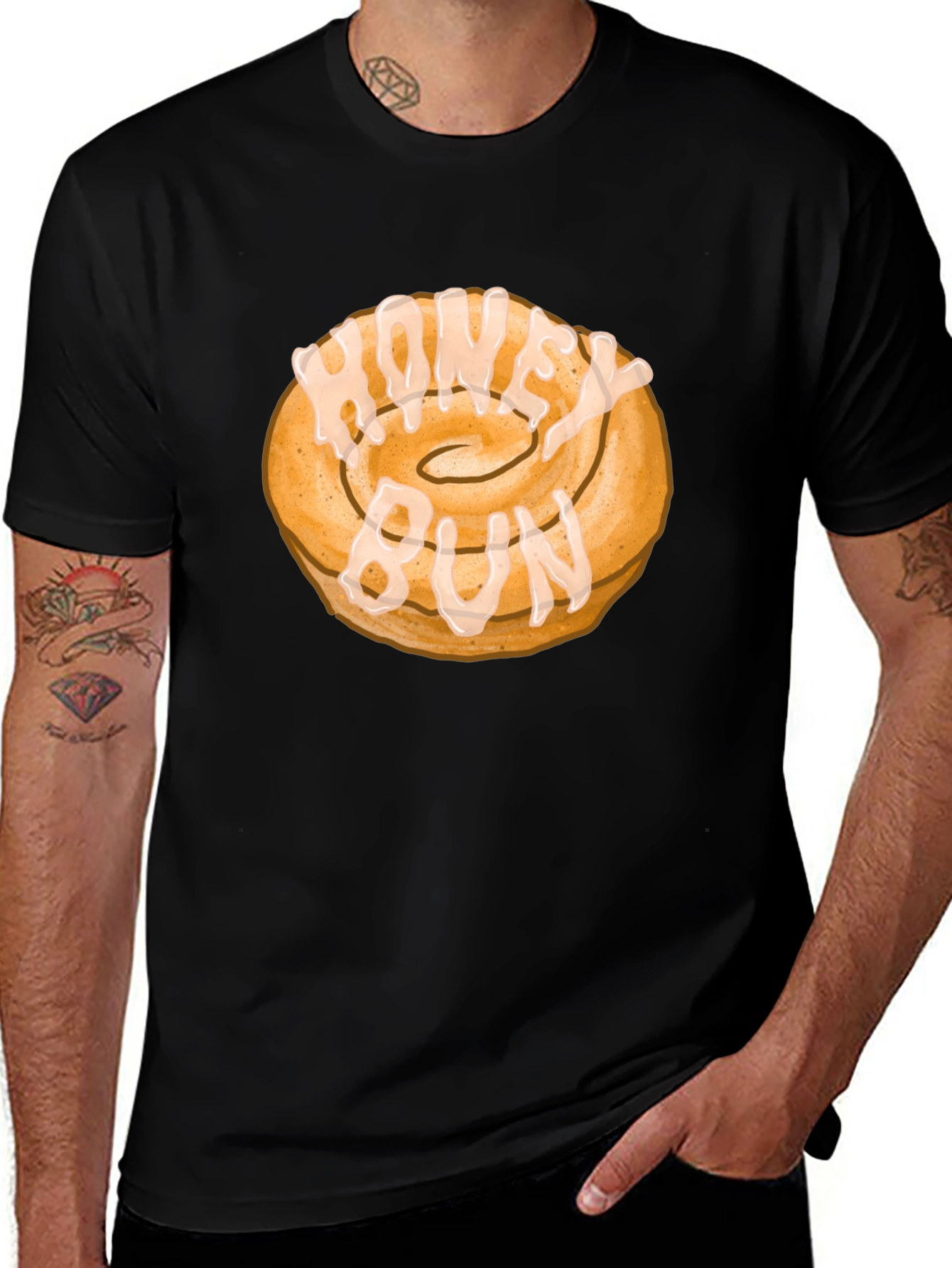 Honey Bun Graphic Tee - Sweet Treat Design