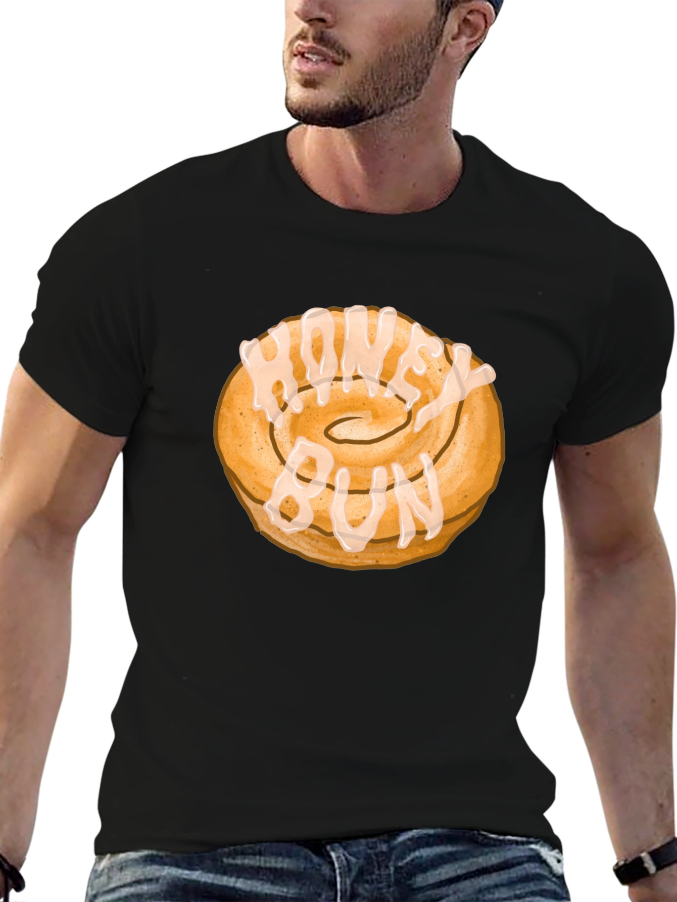 Honey Bun Graphic Tee - Sweet Treat Design