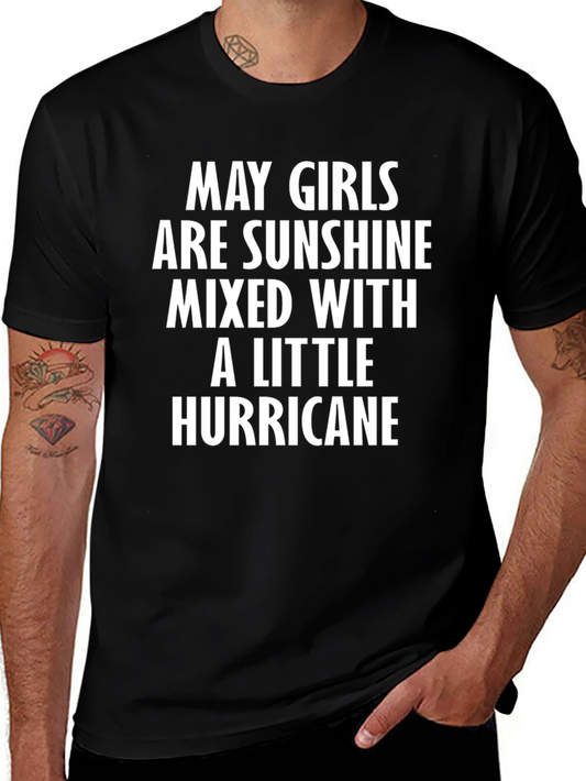 May Girl Sunshine & Hurricane Black T-Shirt