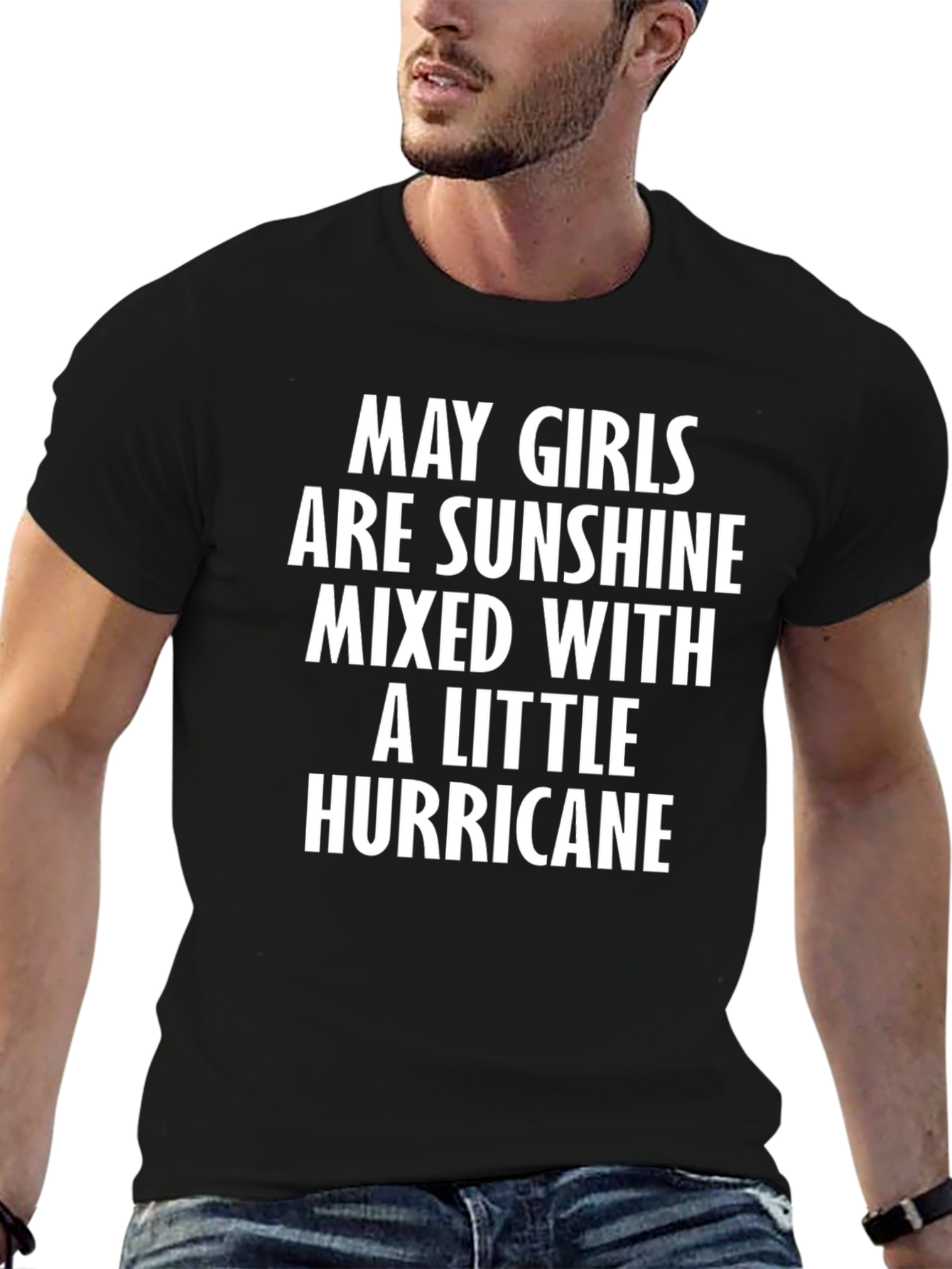 May Girl Sunshine & Hurricane Black T-Shirt