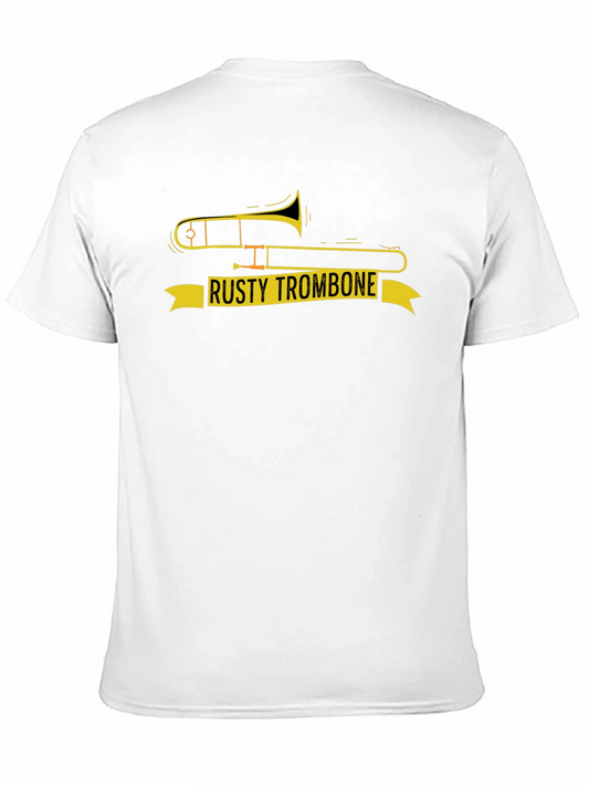 Rusty Trombone Graphic T-Shirt - Funny Music Tee