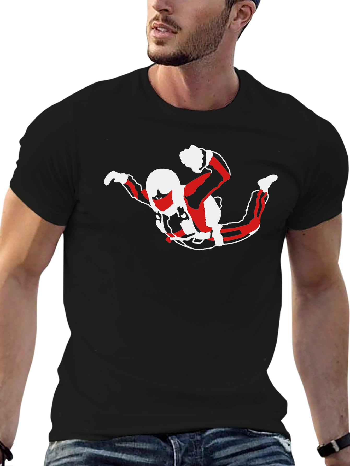 Skydiver Graphic T-Shirt - Stylish Cotton Tee