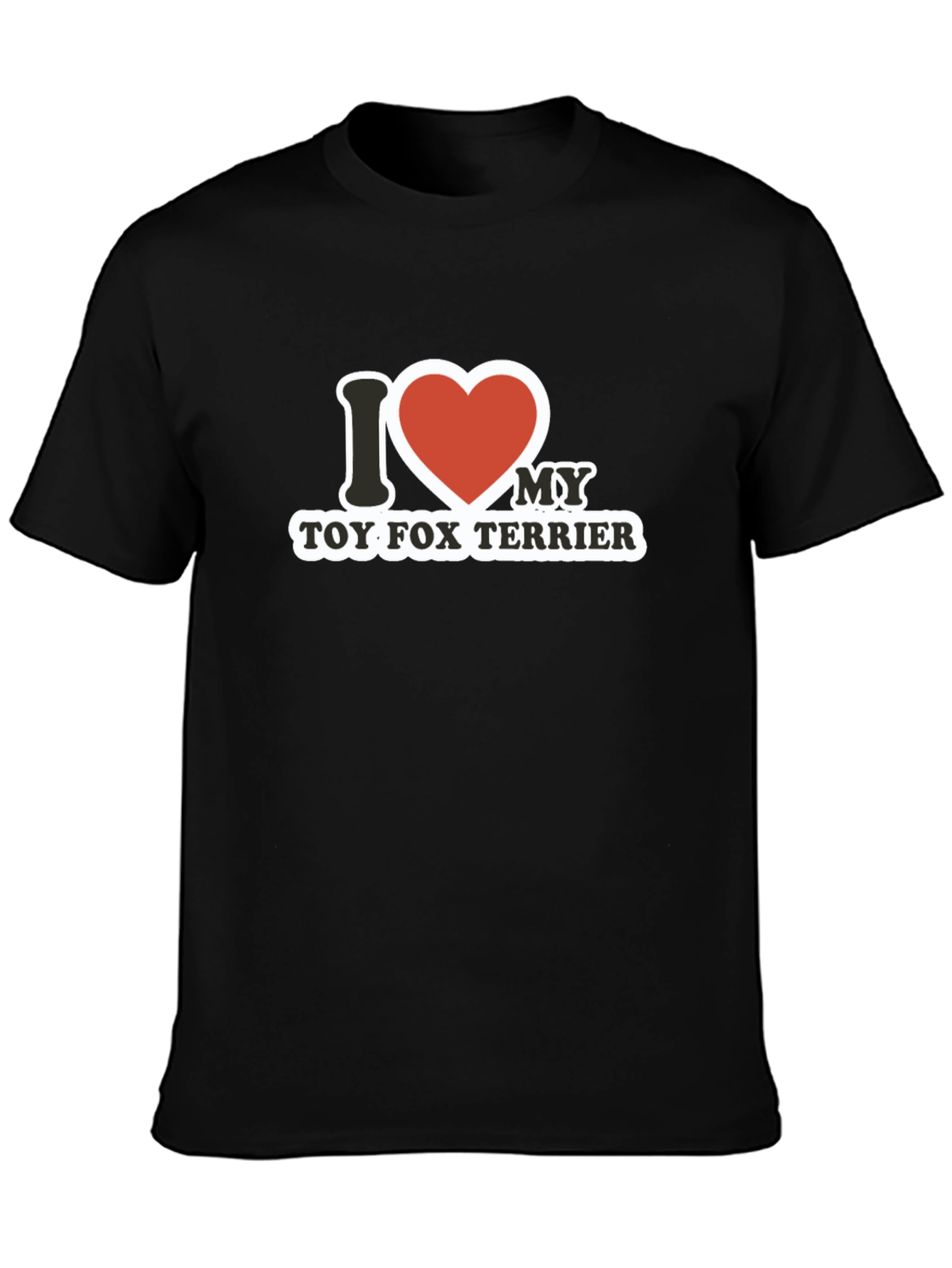 I Love My Toy Fox Terrier Black T-Shirt