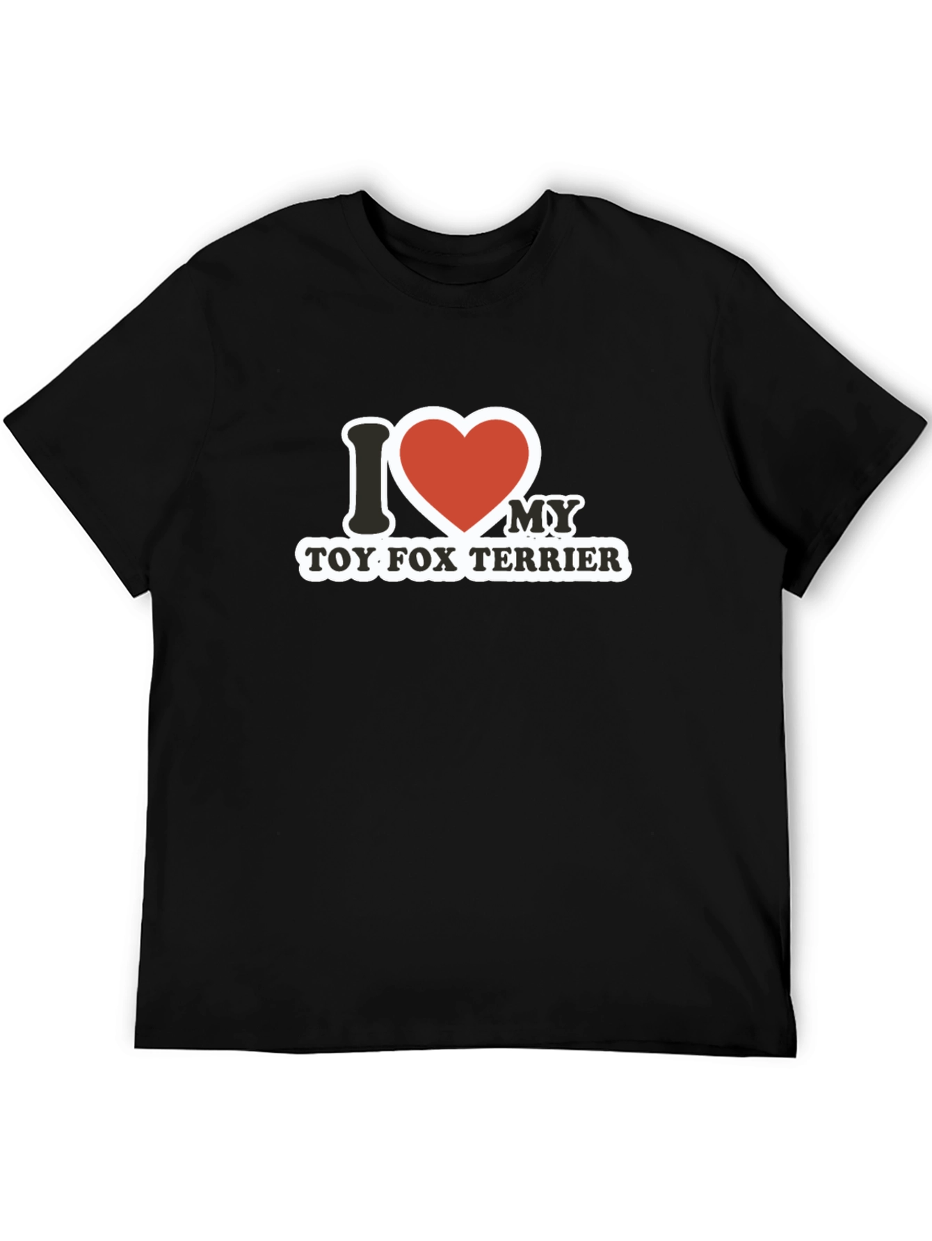 I Love My Toy Fox Terrier Black T-Shirt