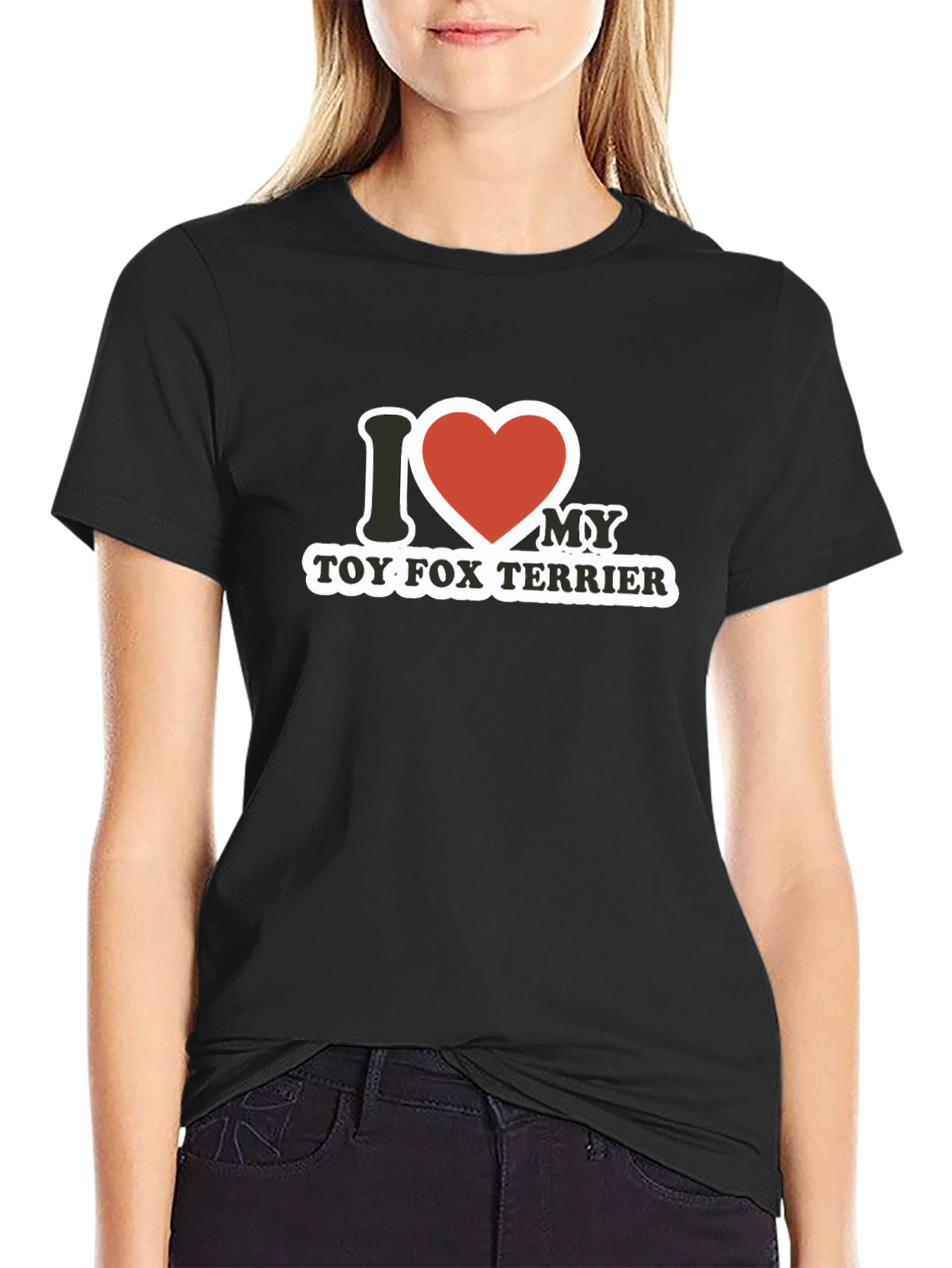 I Love My Toy Fox Terrier Black T-Shirt