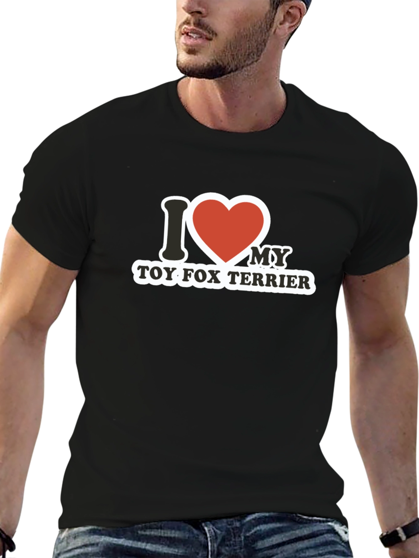 I Love My Toy Fox Terrier Black T-Shirt