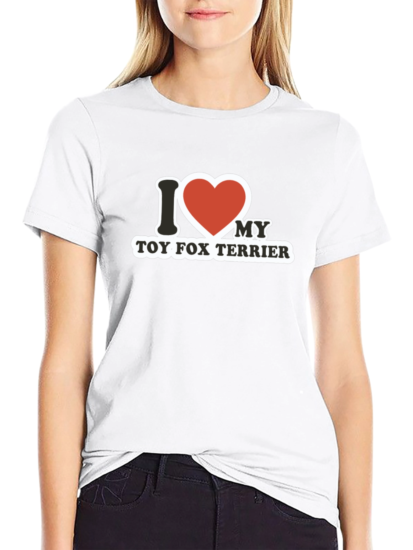 I Love My Toy Fox Terrier Black T-Shirt