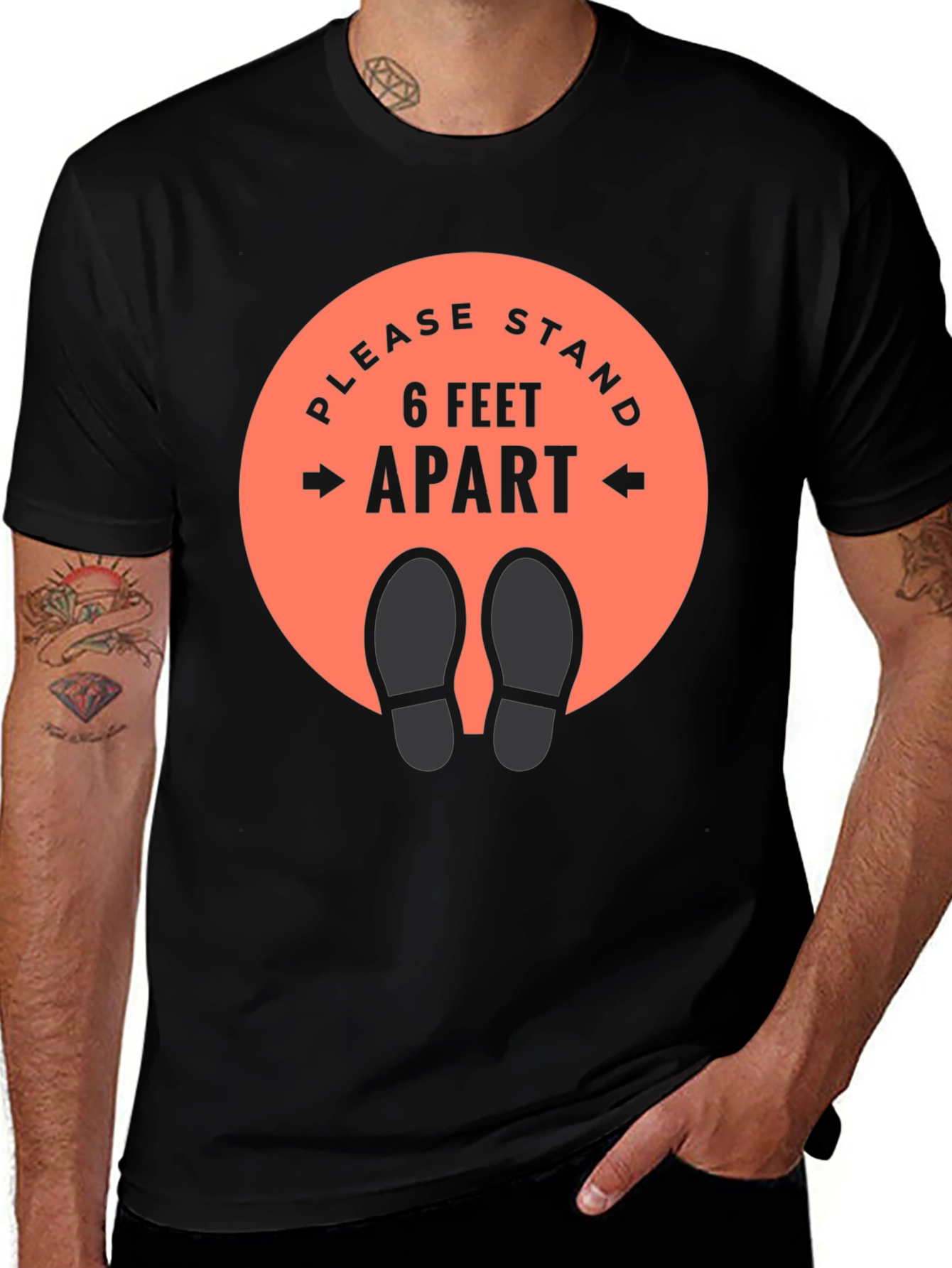 Social Distancing T-Shirt - Stand 6 Feet Apart