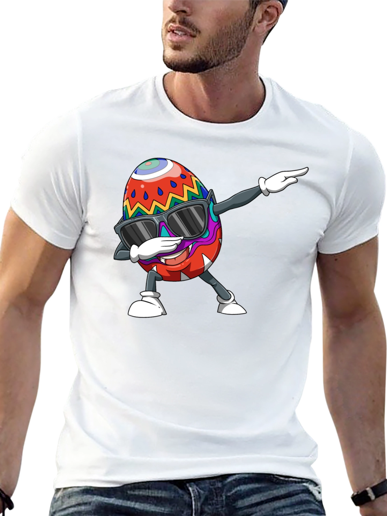 Dabbing Easter Egg Graphic Tee