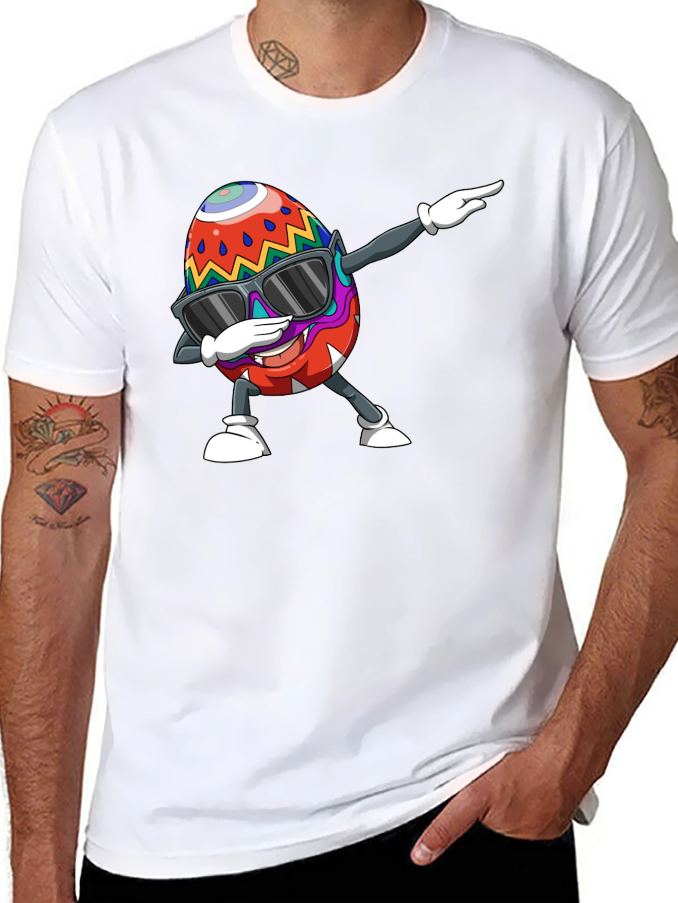 Dabbing Easter Egg Graphic Tee