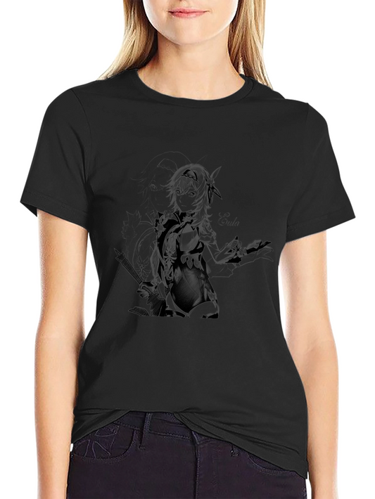 Eula Genshin Impact Black Graphic Tee