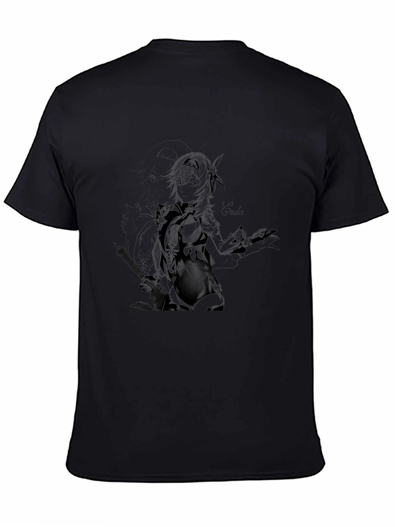Eula Genshin Impact Black Graphic Tee