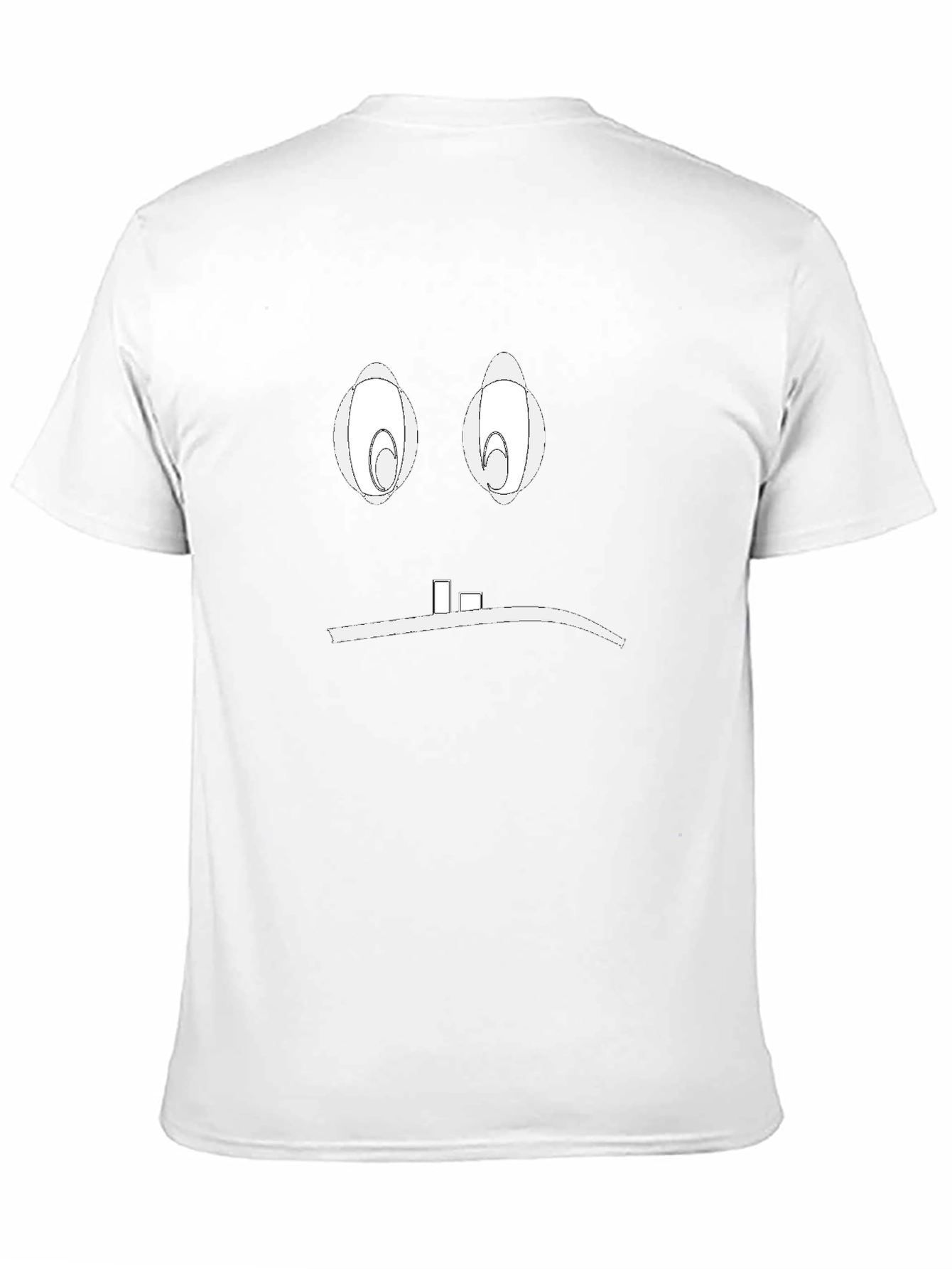 Funny Cartoon Face Black T-Shirt