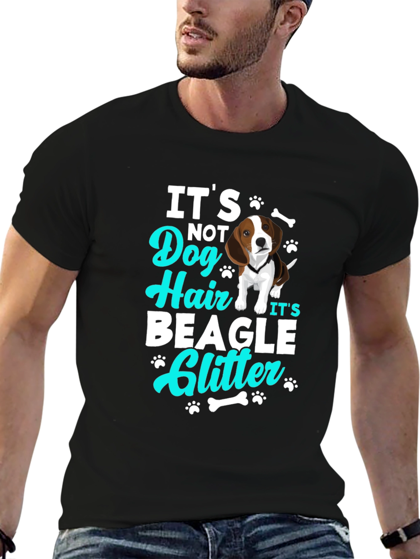 Its Not Dog Hair Its Beagle Glitter T-Shirt