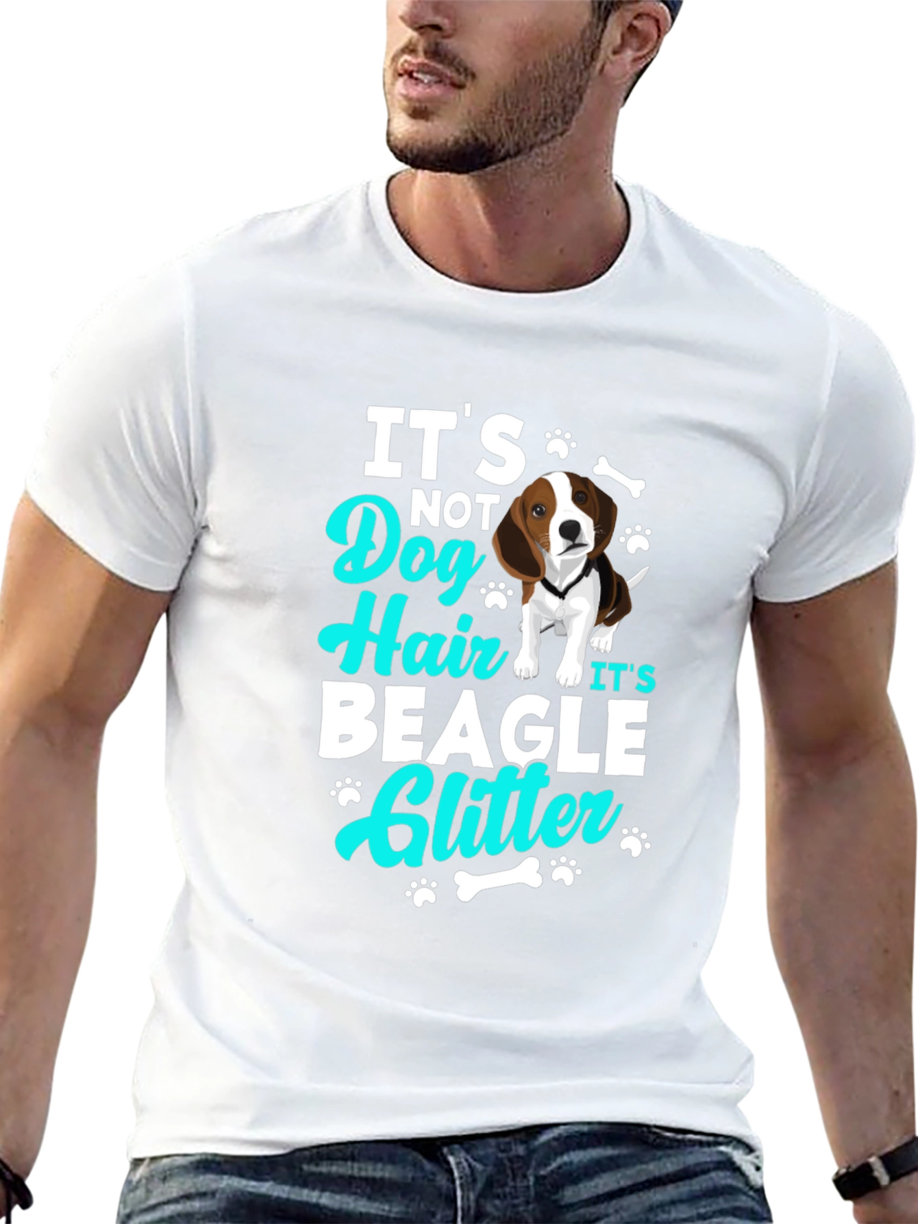 Its Not Dog Hair Its Beagle Glitter T-Shirt