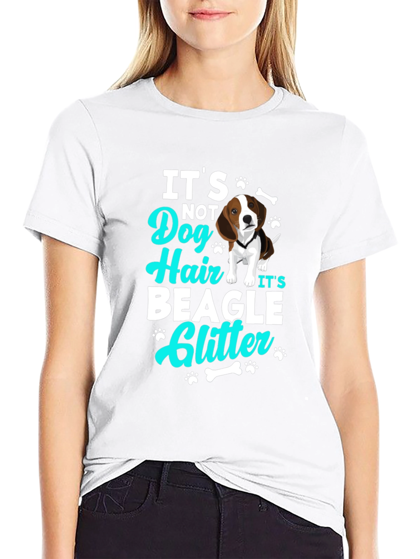 Its Not Dog Hair Its Beagle Glitter T-Shirt