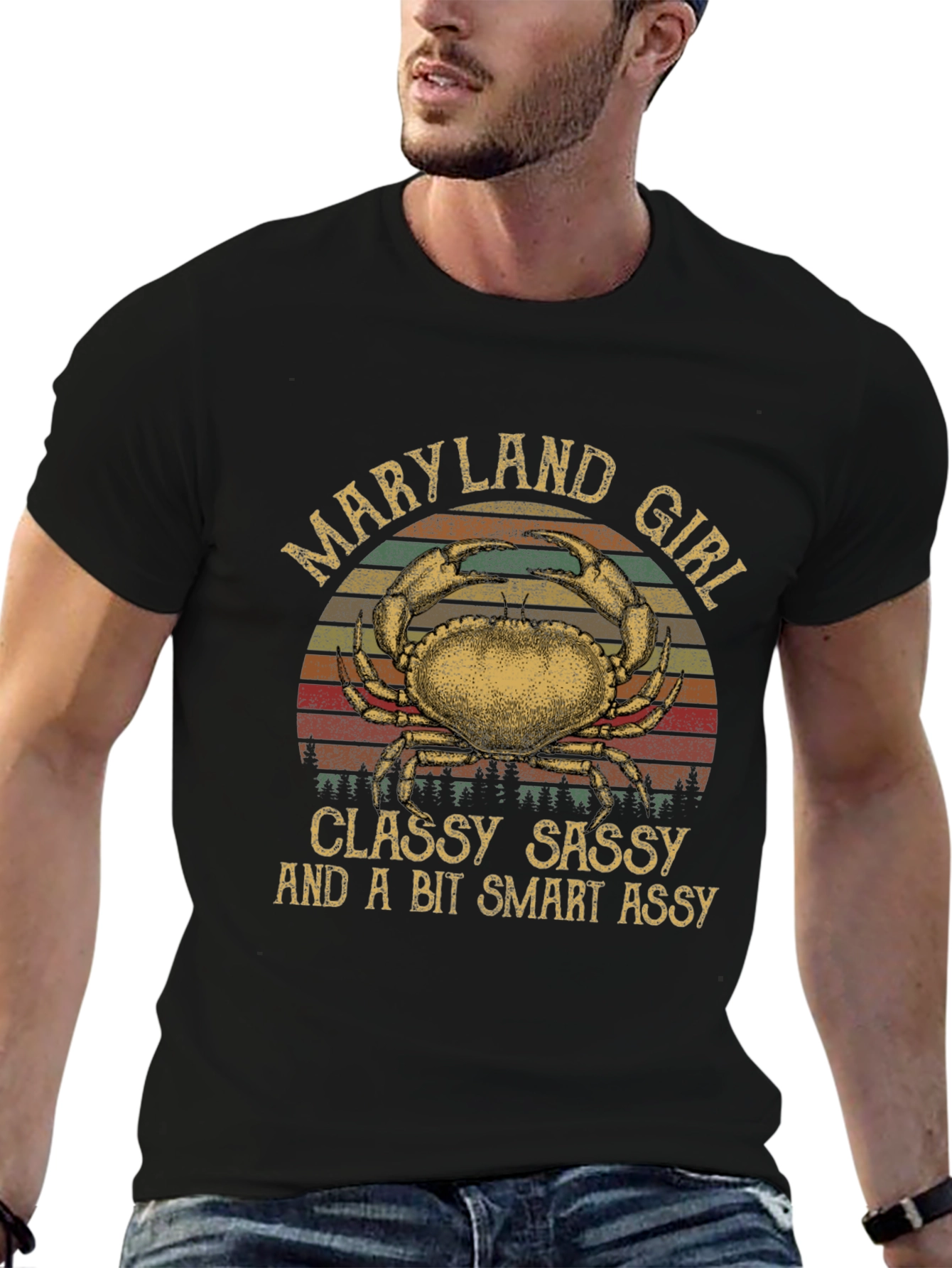 Maryland Girl Crab Graphic T-Shirt