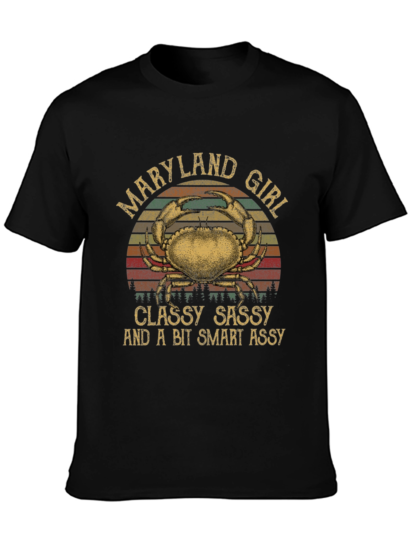 Maryland Girl Crab Graphic T-Shirt
