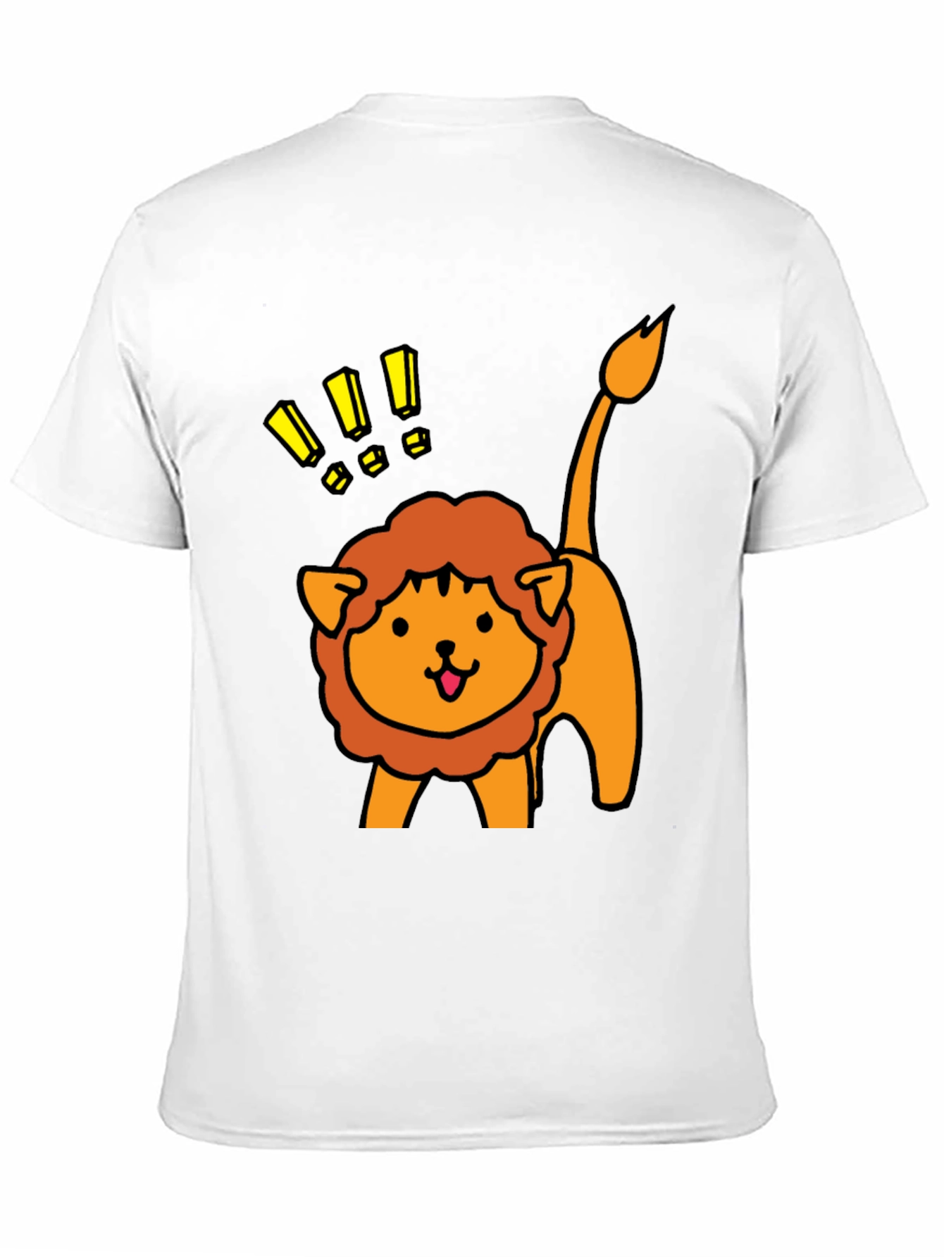 Cute Lion Graphic Tee - Black Cotton T-Shirt
