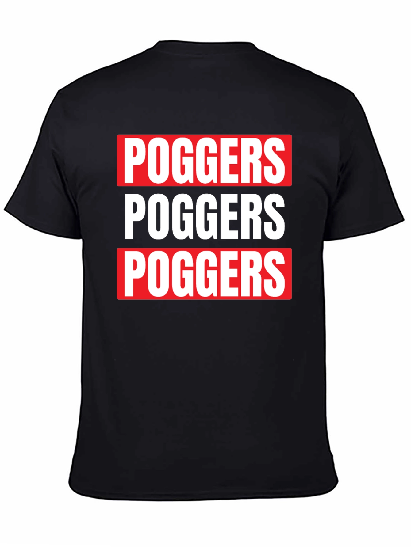 Poggers Graphic Tee - Black Cotton Blend