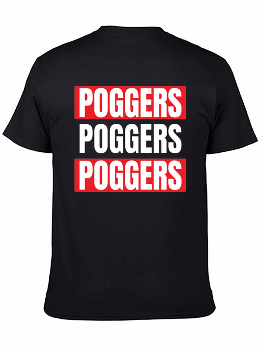 Poggers Graphic Tee - Black Cotton Blend