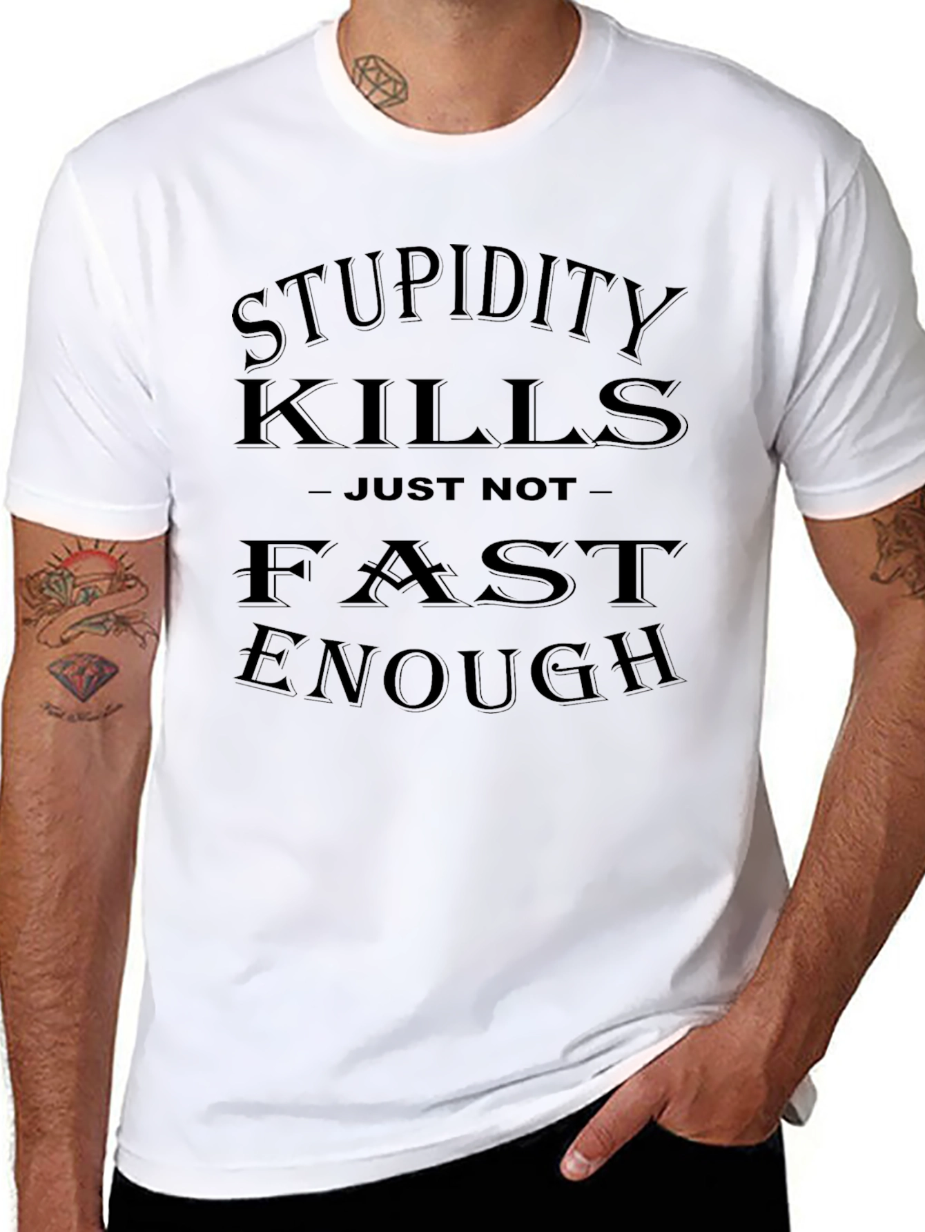 Stupidity Kills Mens Graphic Tee