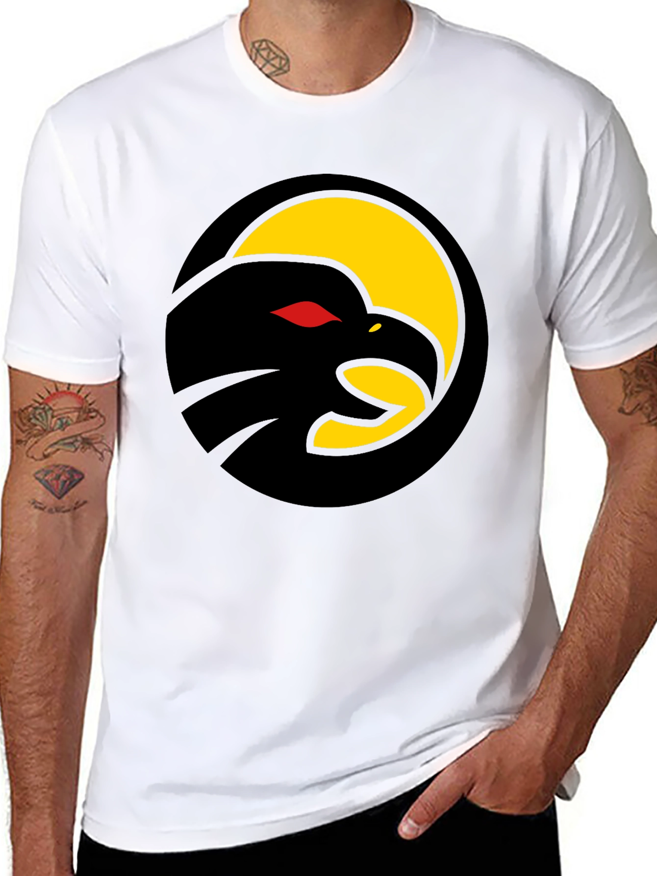 Black Eagle Graphic Tee - Cool Bird Design