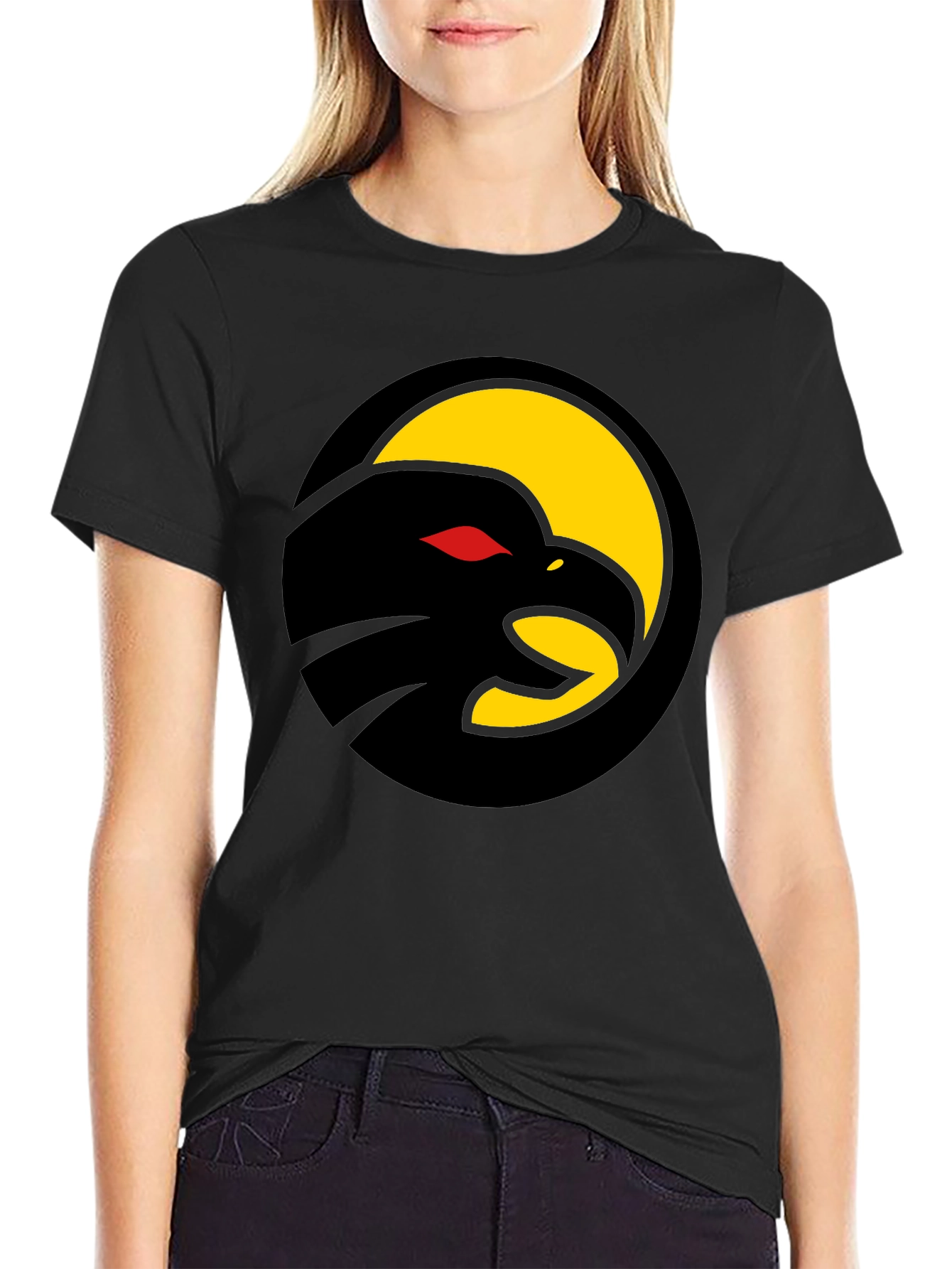 Black Eagle Graphic Tee - Cool Bird Design