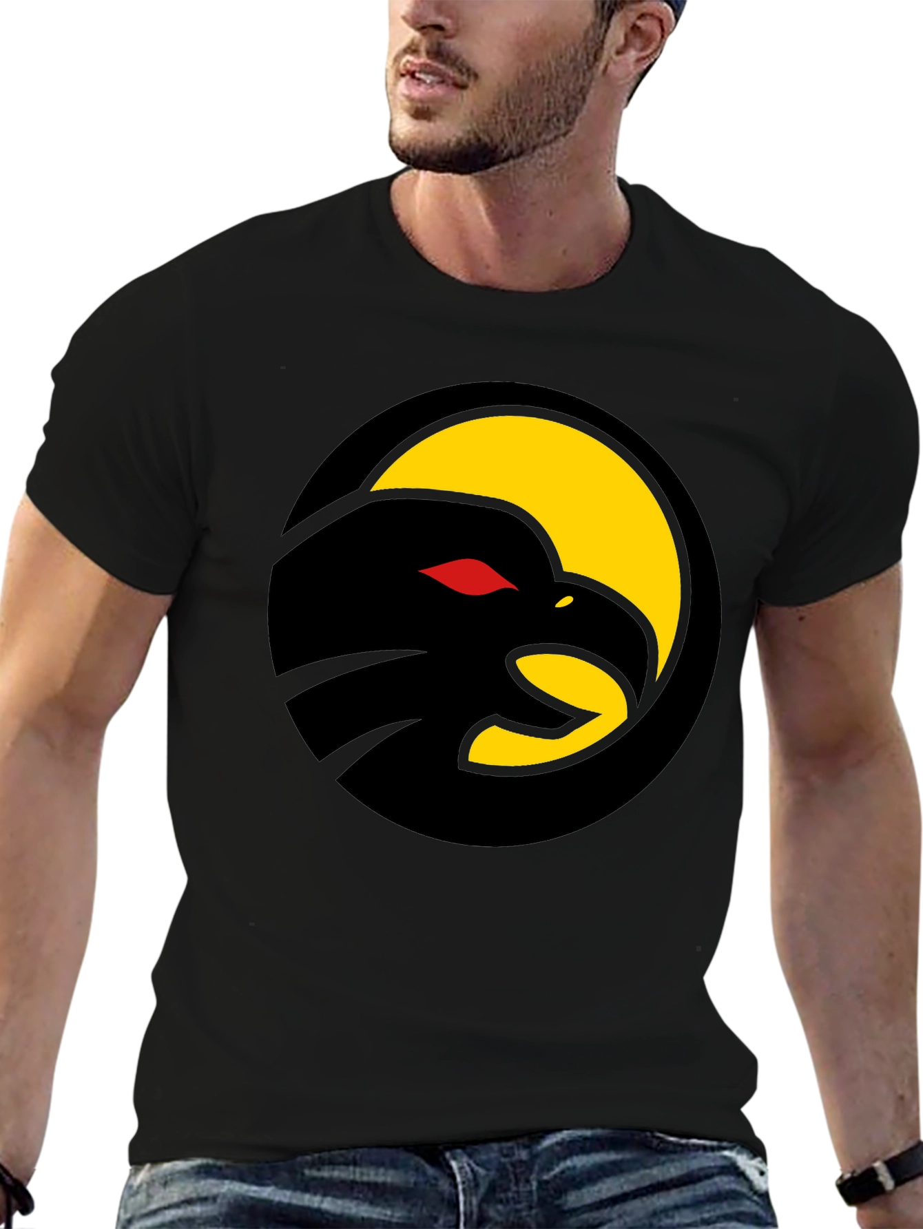 Black Eagle Graphic Tee - Cool Bird Design