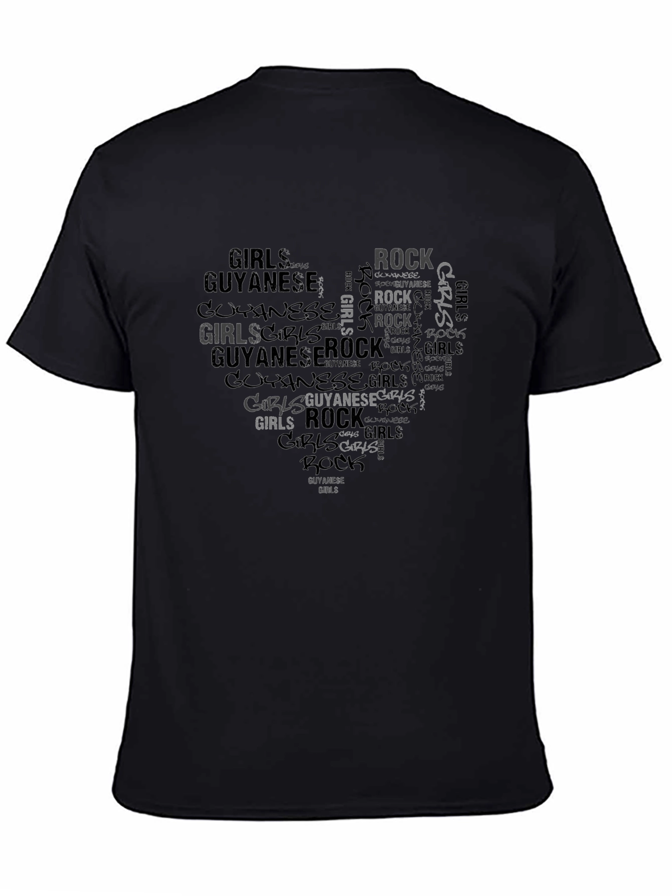 Guyanese Girls Rock Graphic Tee - Black