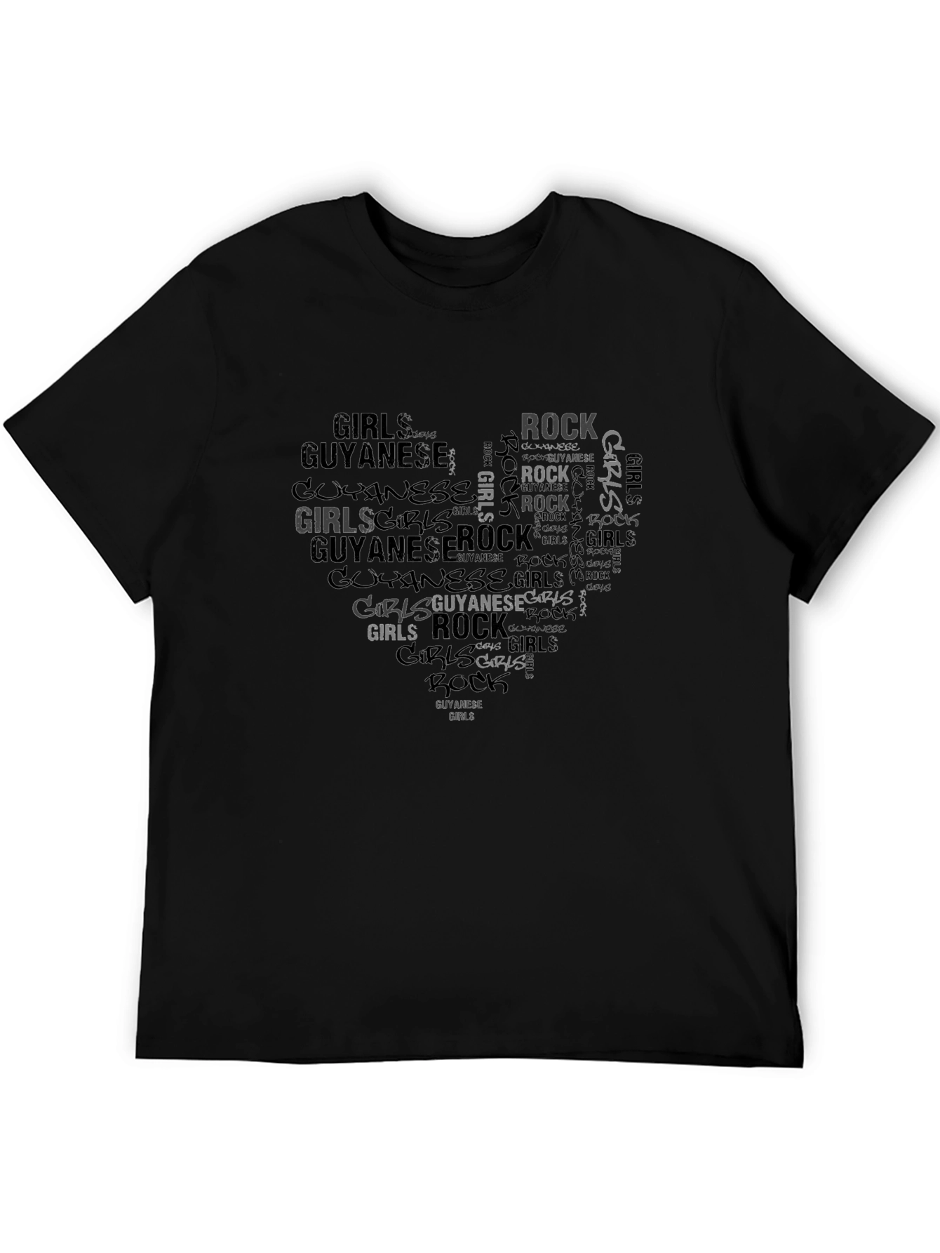Guyanese Girls Rock Graphic Tee - Black