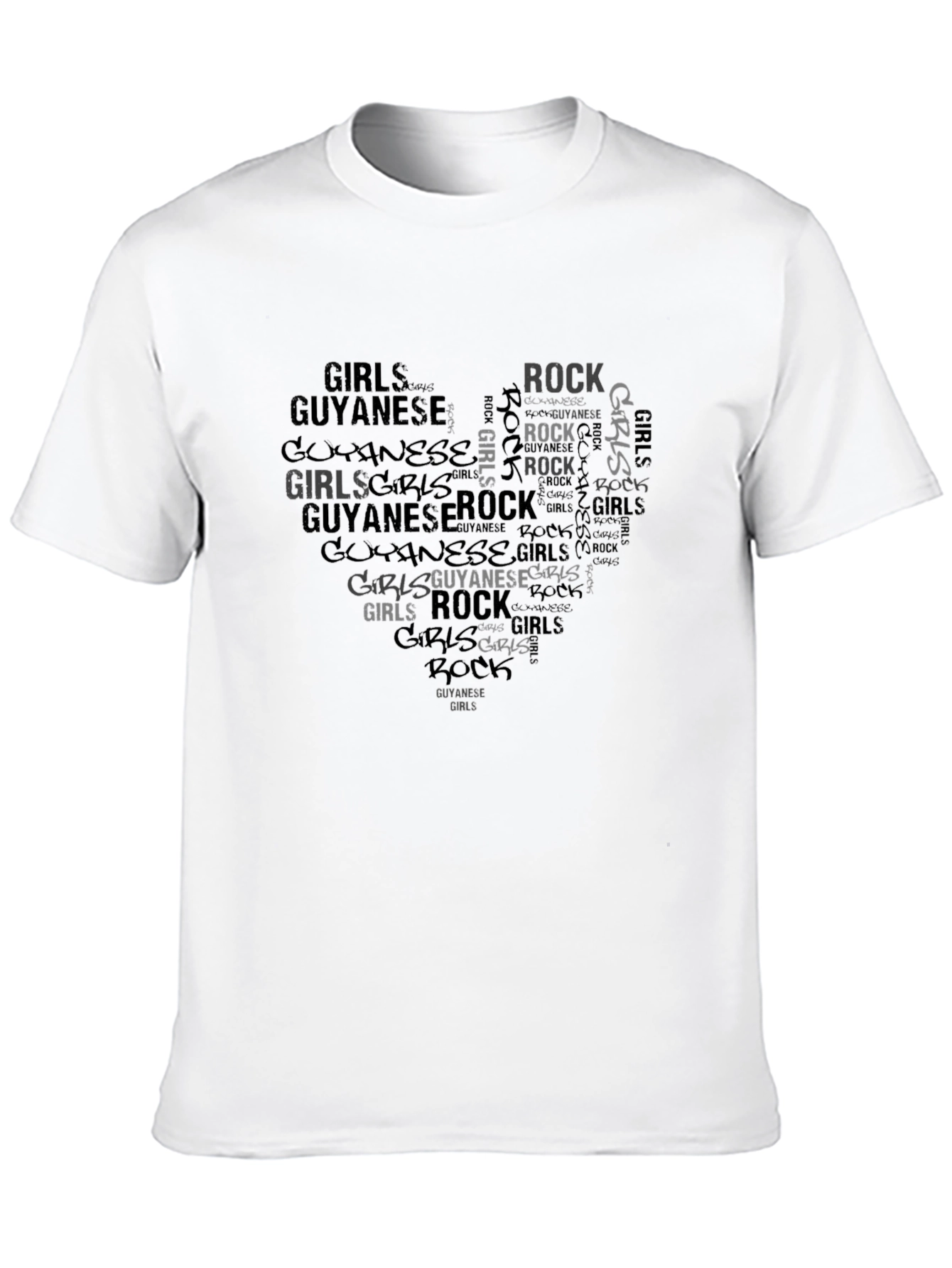 Guyanese Girls Rock Graphic Tee - Black