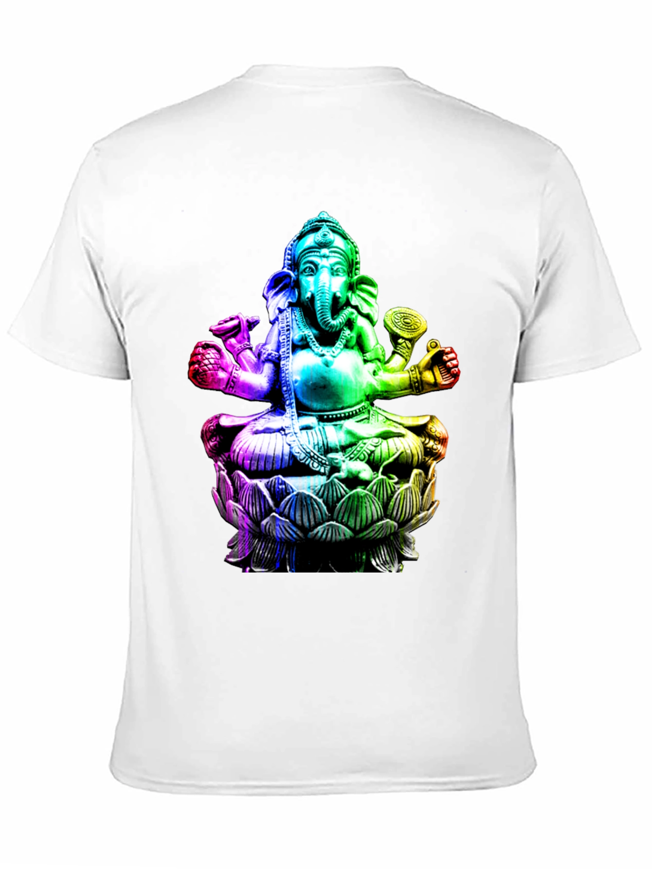Rainbow Ganesha Graphic Print T-Shirt
