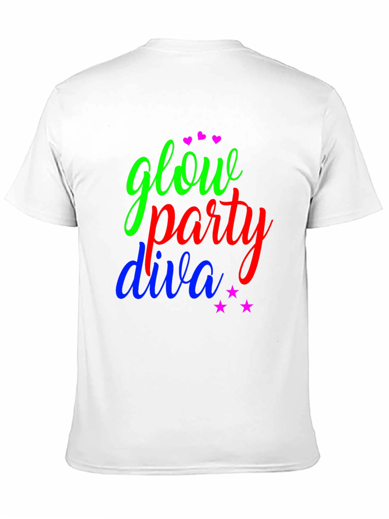 Glow Party Diva T-Shirt - Fun Neon Design