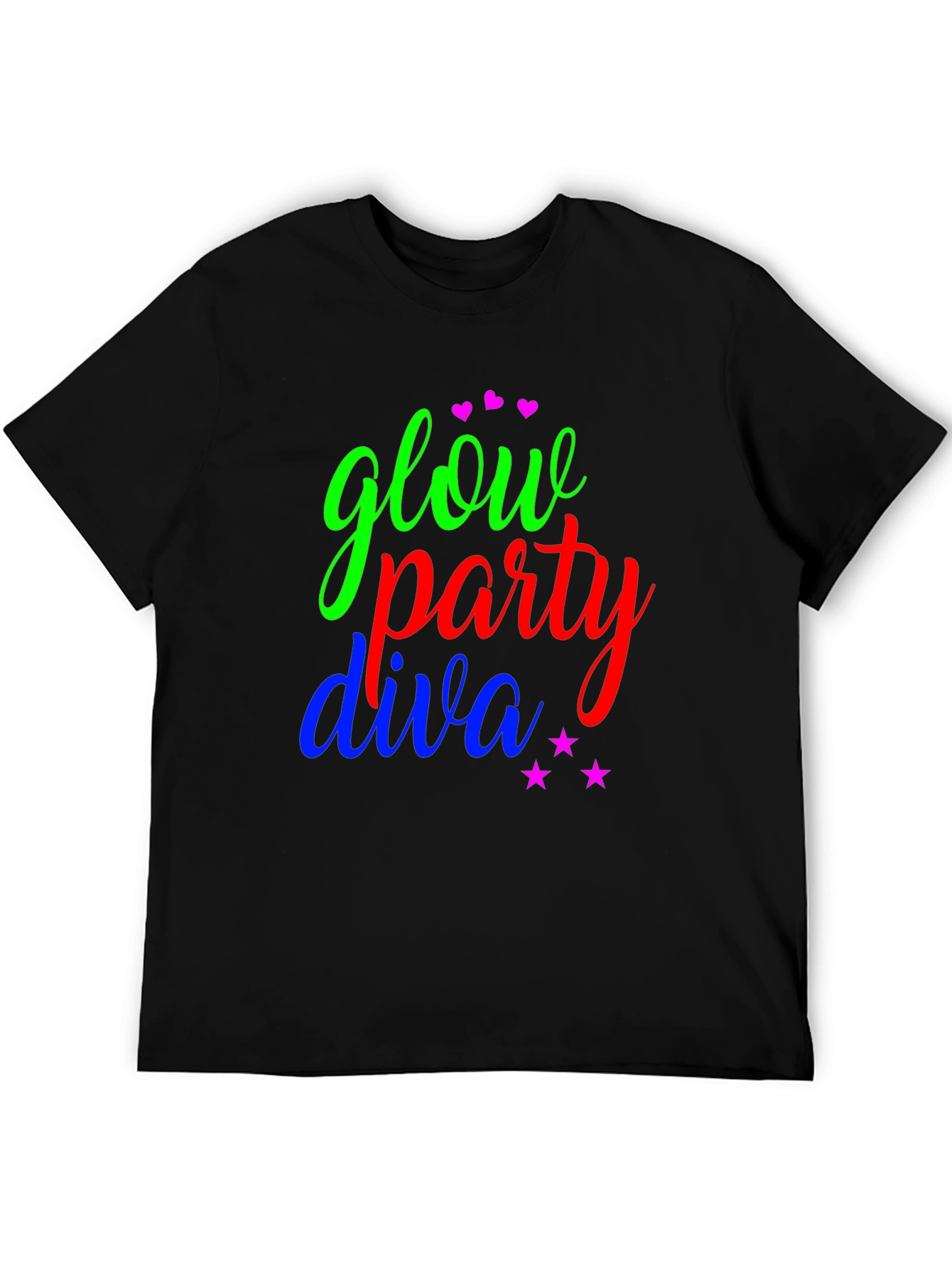 Glow Party Diva T-Shirt - Fun Neon Design