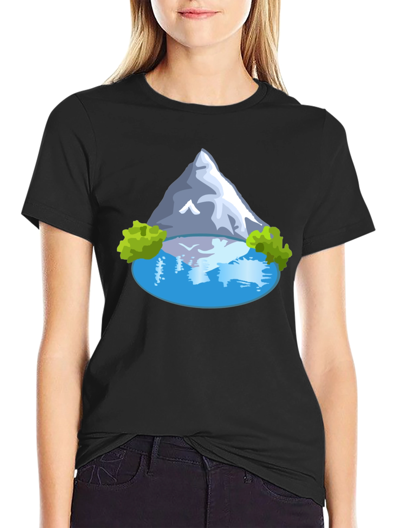 Mountain Lake Graphic T-Shirt - Mens Casual Tee