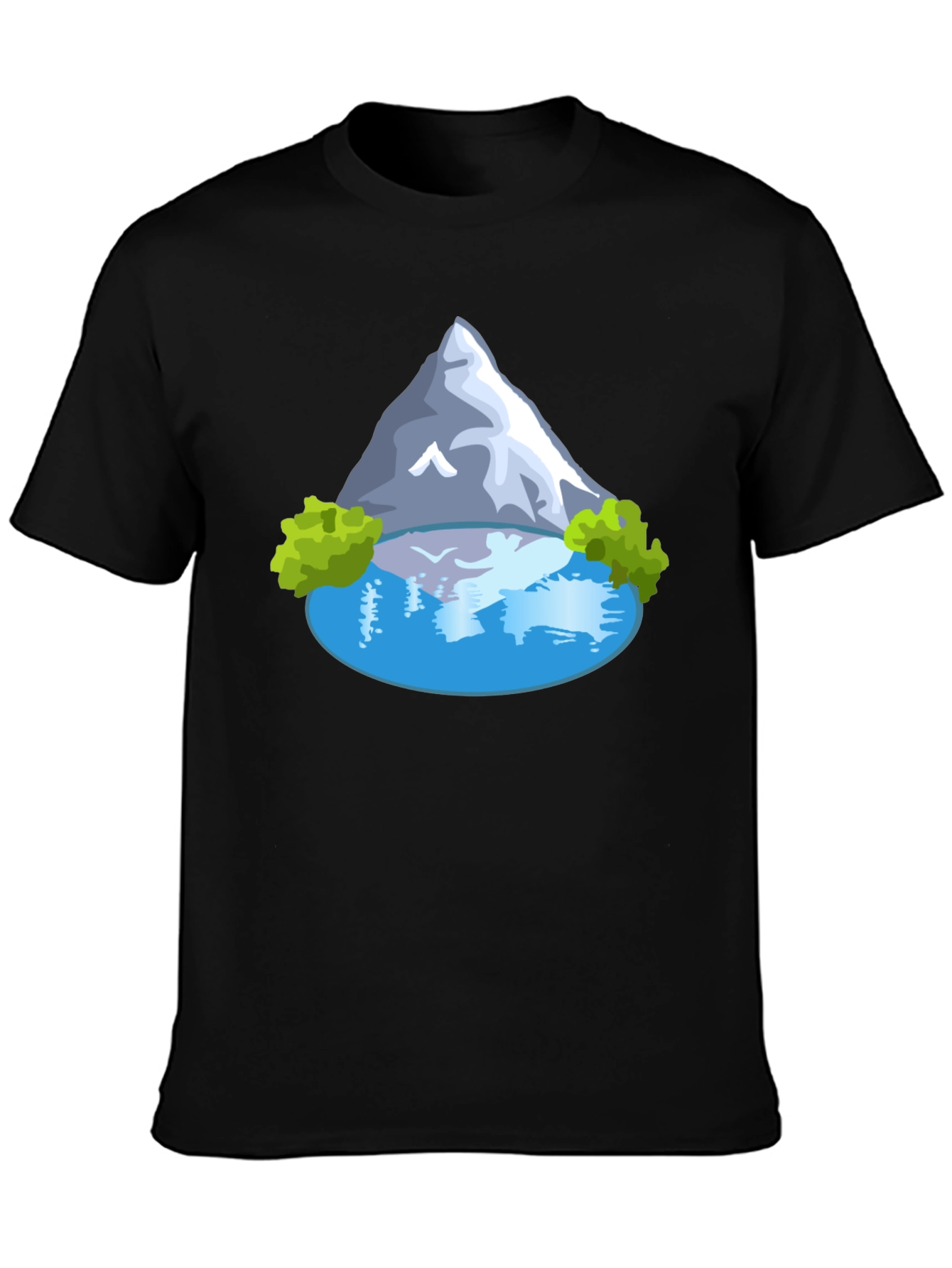 Mountain Lake Graphic T-Shirt - Mens Casual Tee