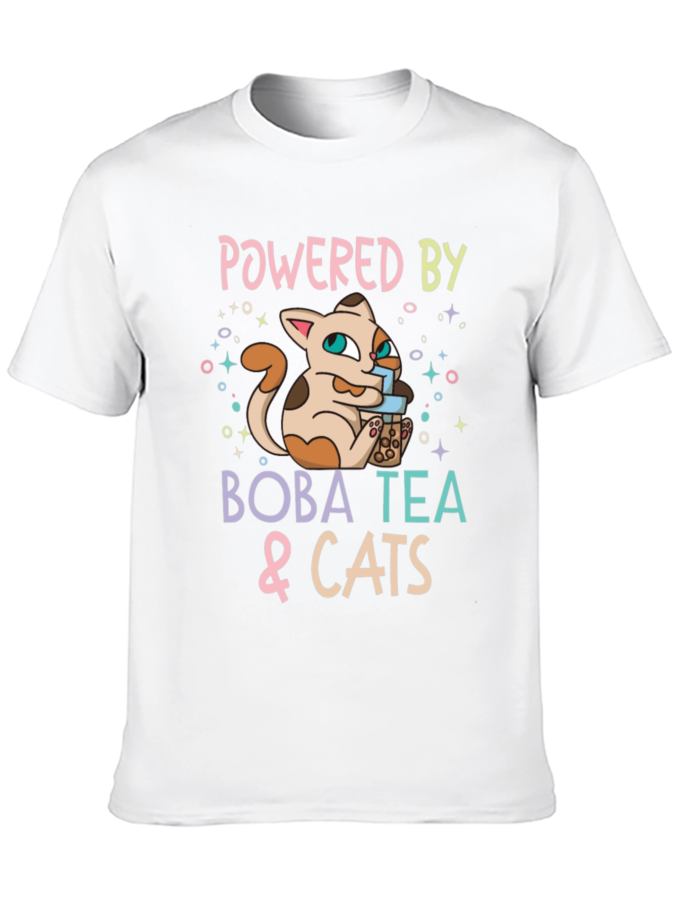Powered By Boba Tea & Cats T-Shirt
