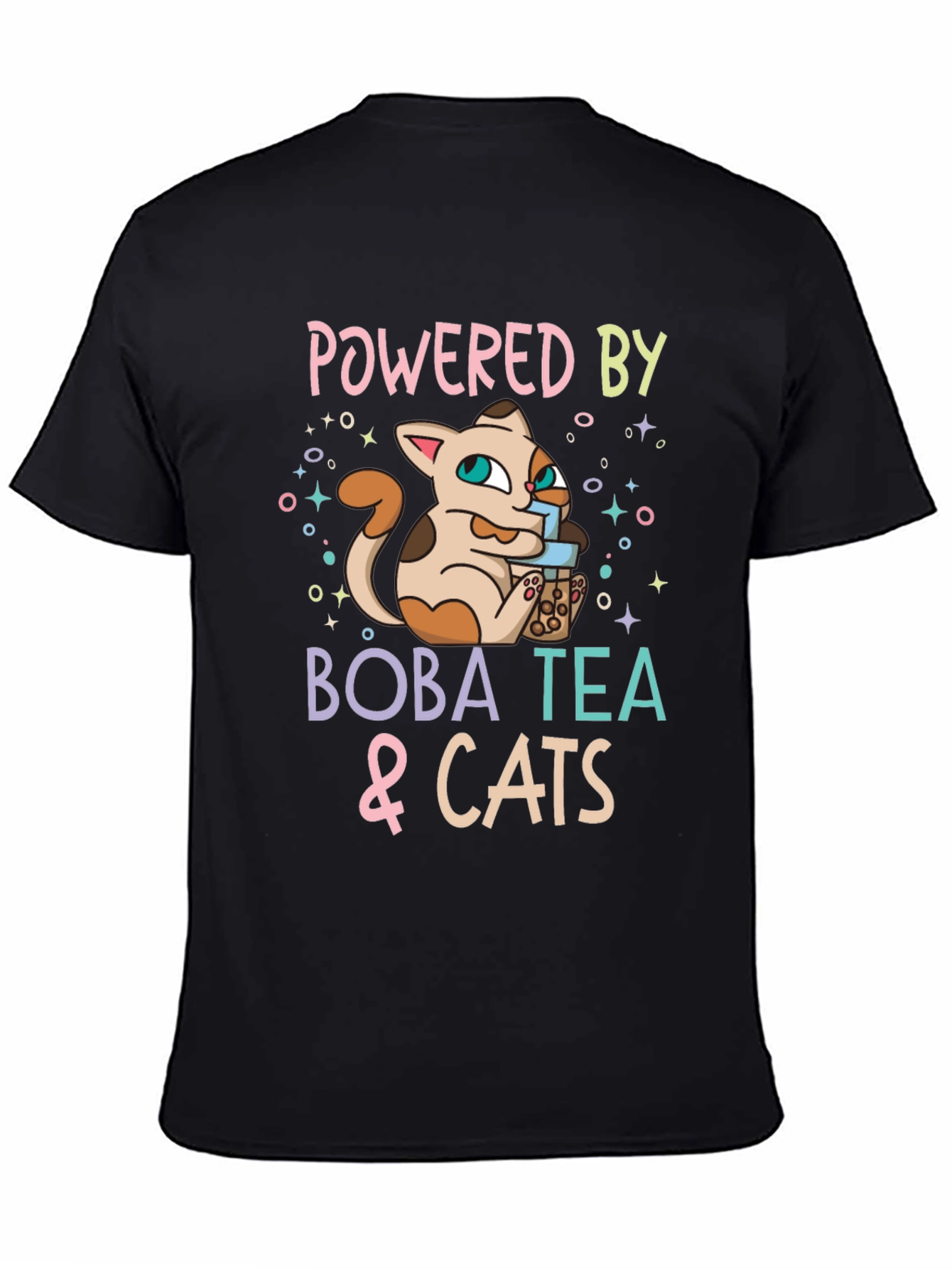 Powered By Boba Tea & Cats T-Shirt