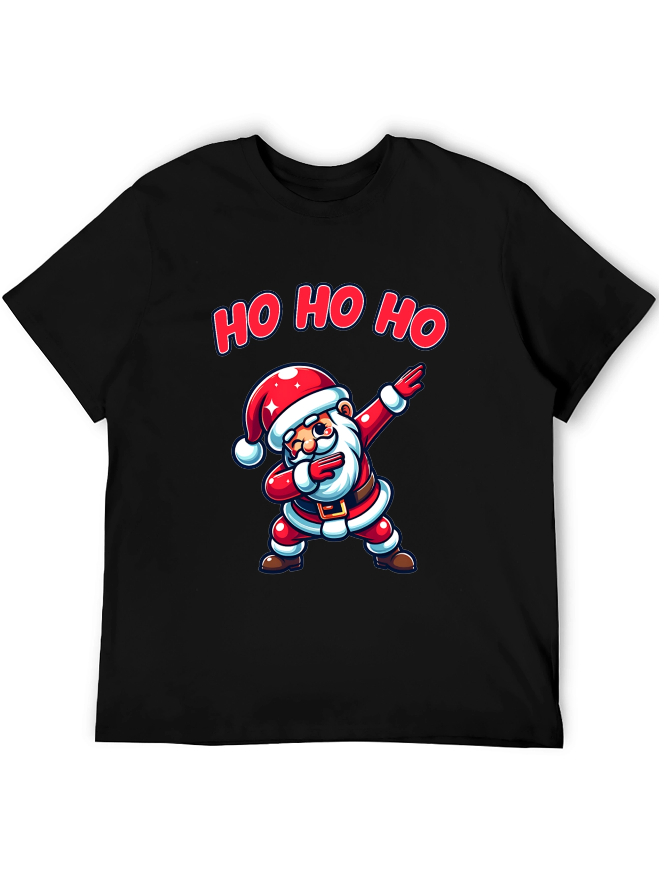 Dabbing Santa Black T-Shirt