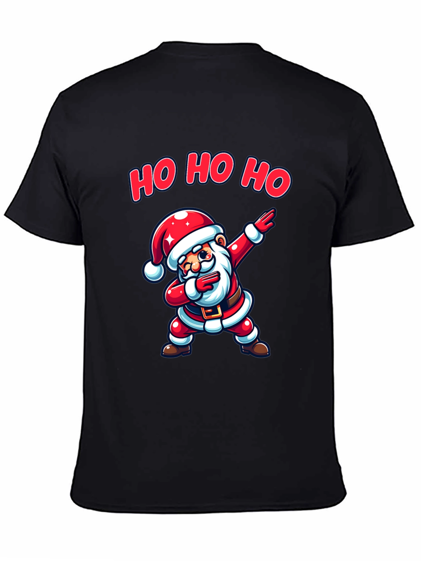Dabbing Santa Black T-Shirt