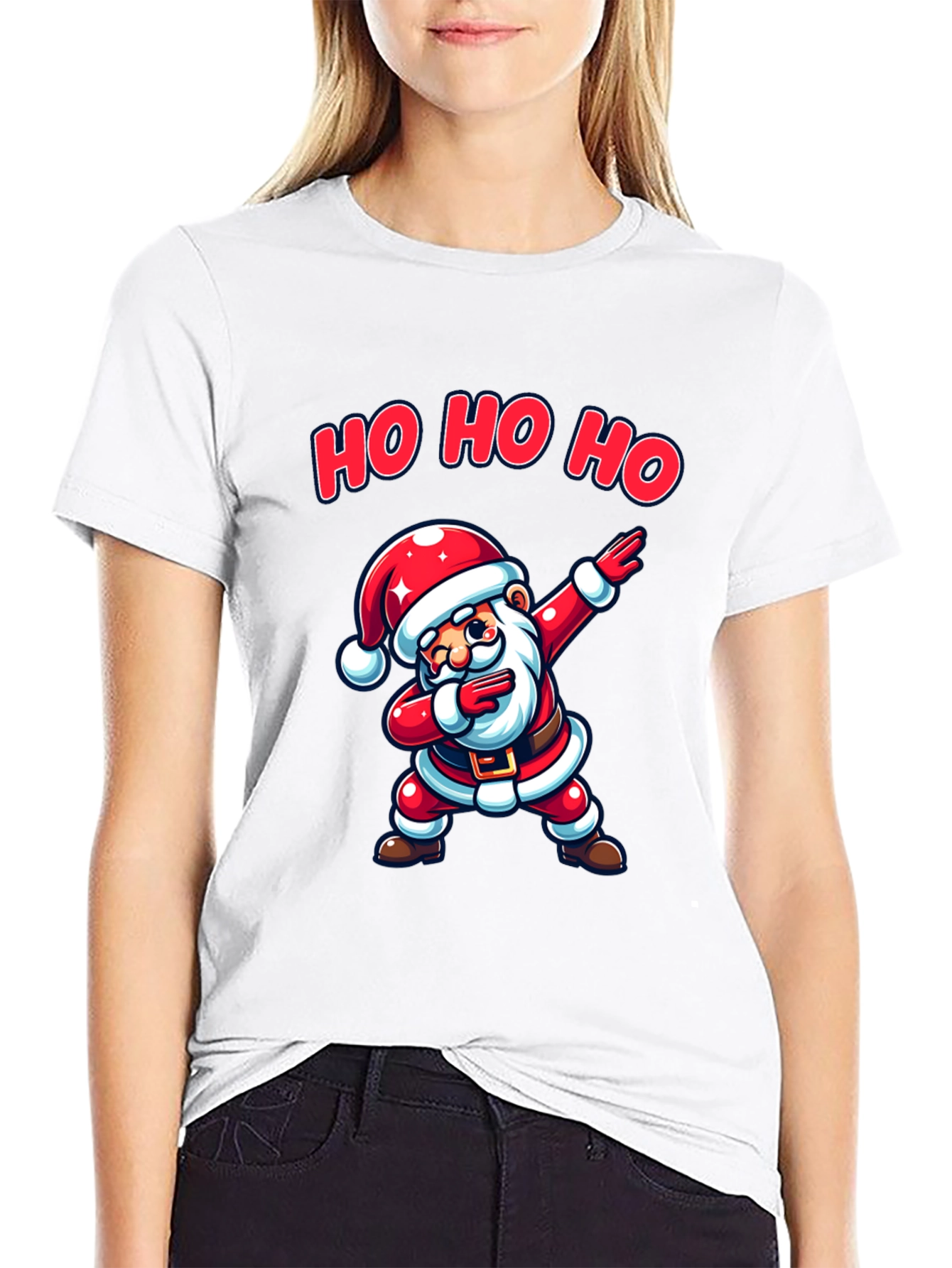 Dabbing Santa Black T-Shirt