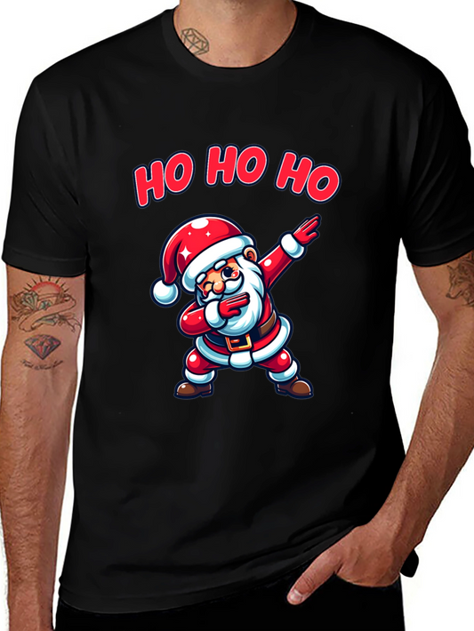 Dabbing Santa Black T-Shirt