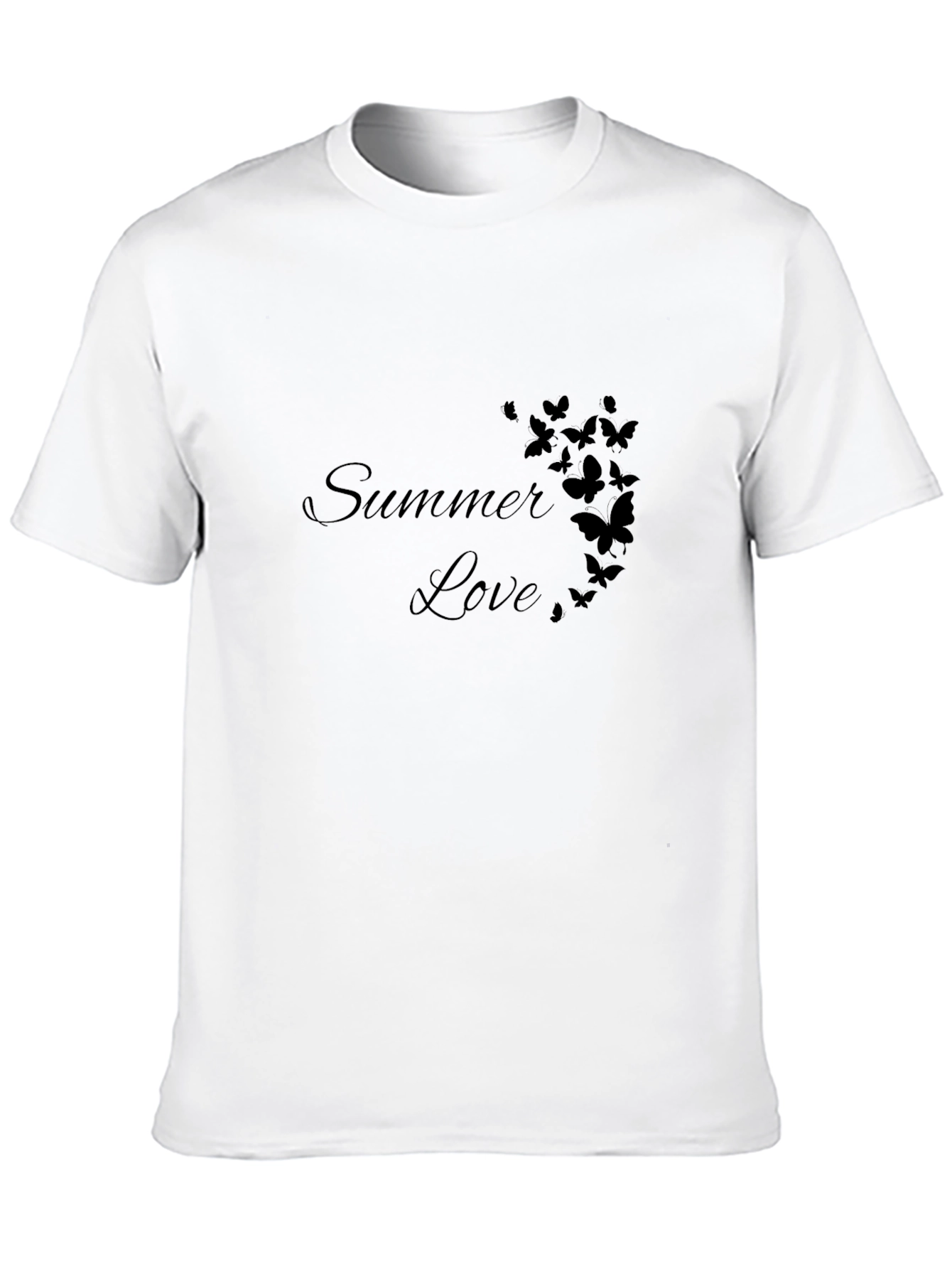 Summer Love Butterfly Graphic Tee - Soft Cotton Blend