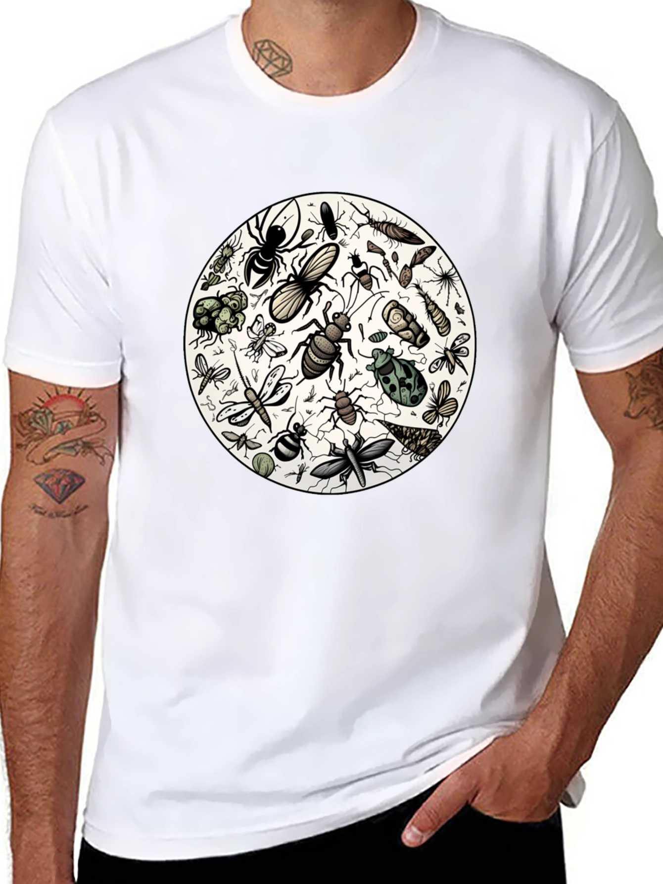 Bug Print Tee - Entomology T-Shirt