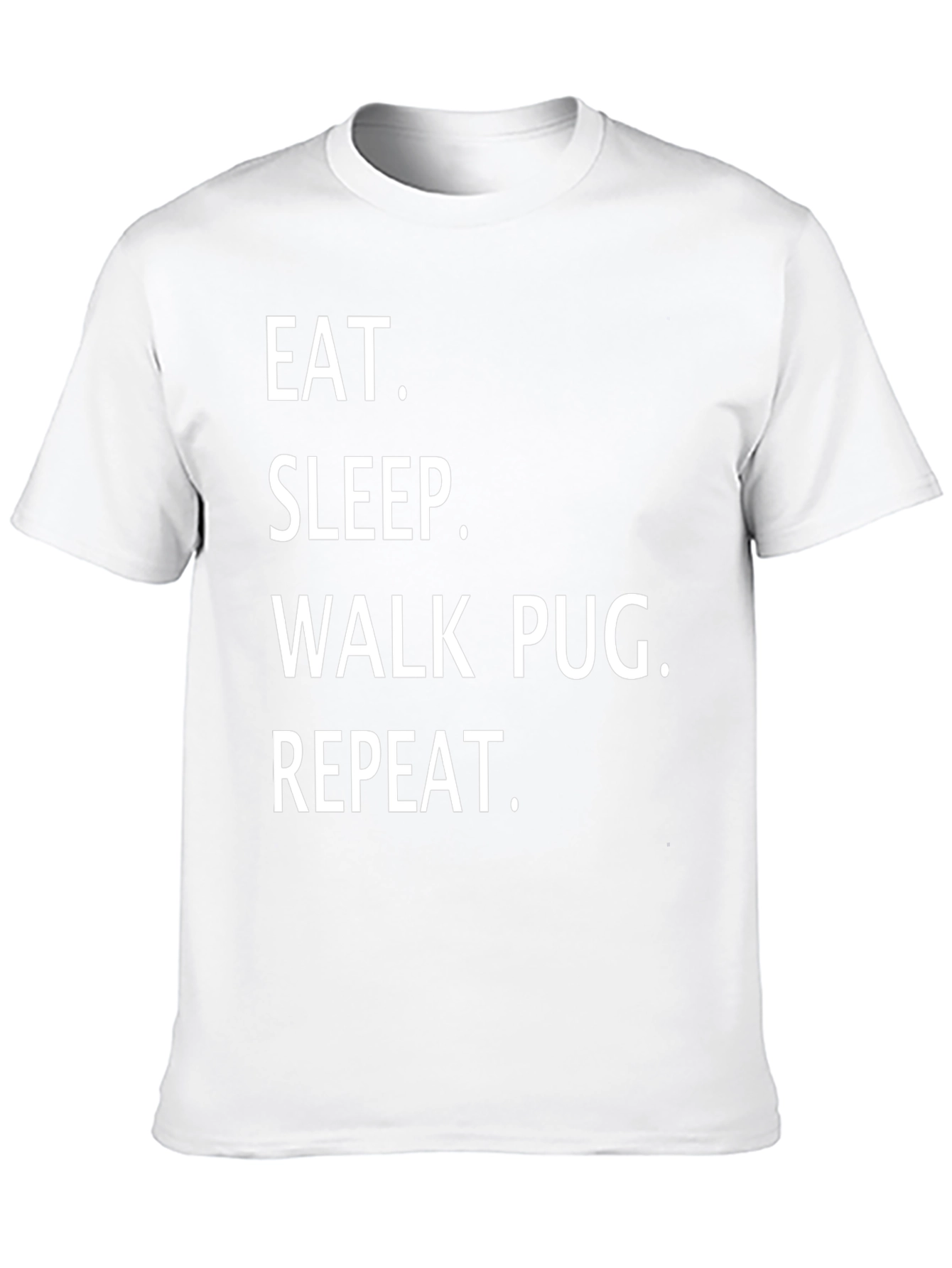 Eat Sleep Walk Pug Repeat Graphic Tee