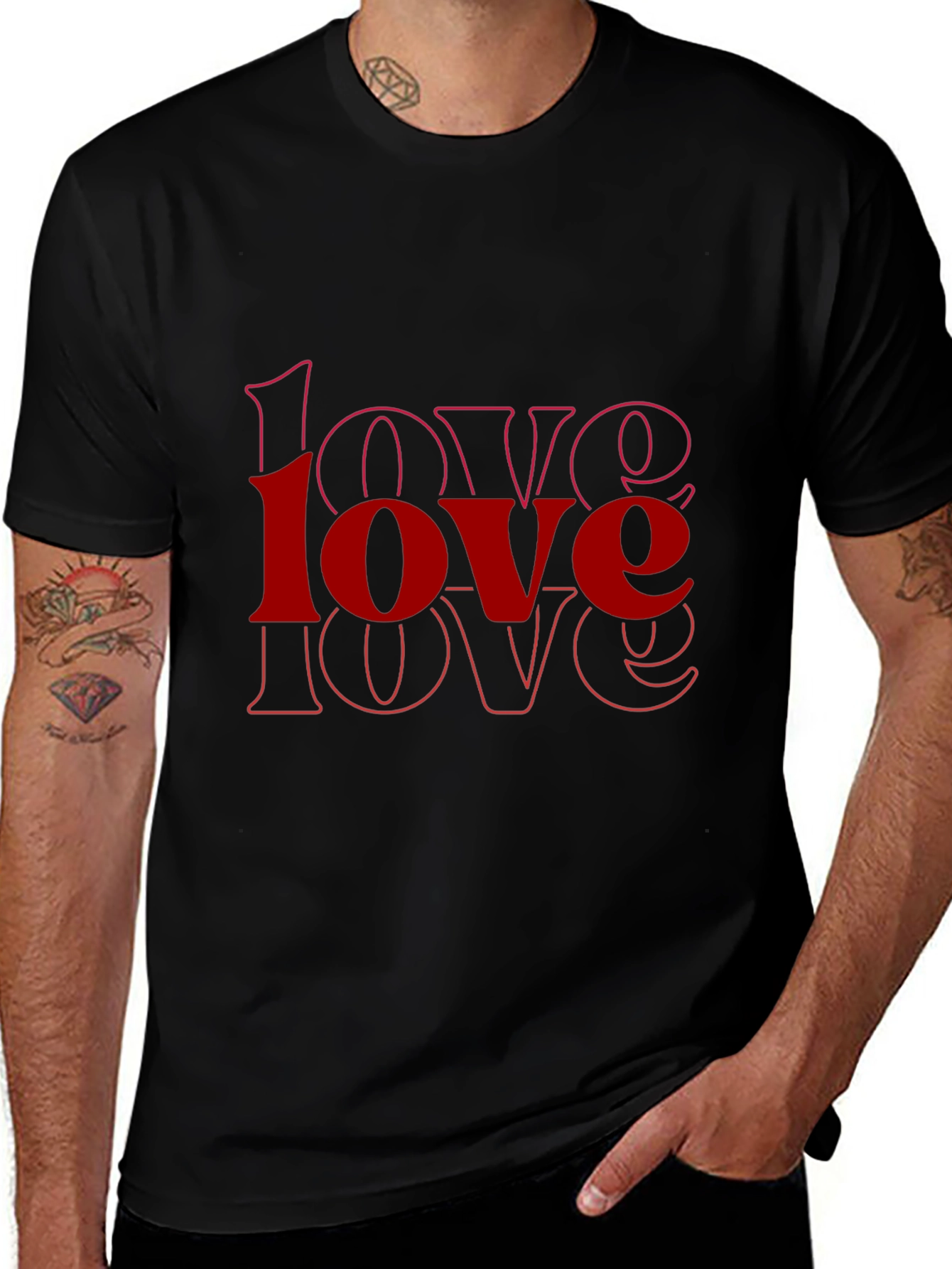 Love Graphic Black T-Shirt