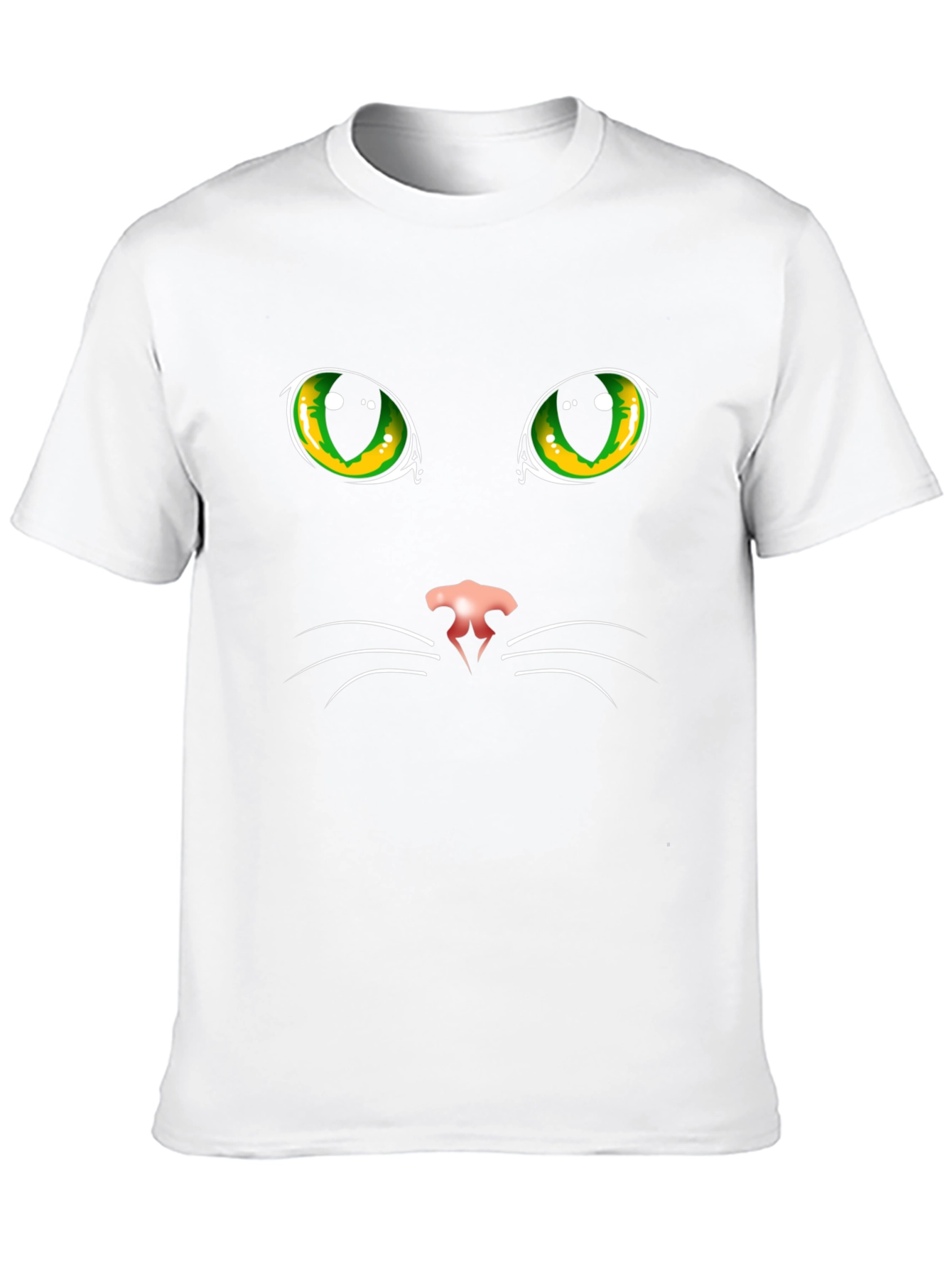 Black Cat Face Graphic T-Shirt